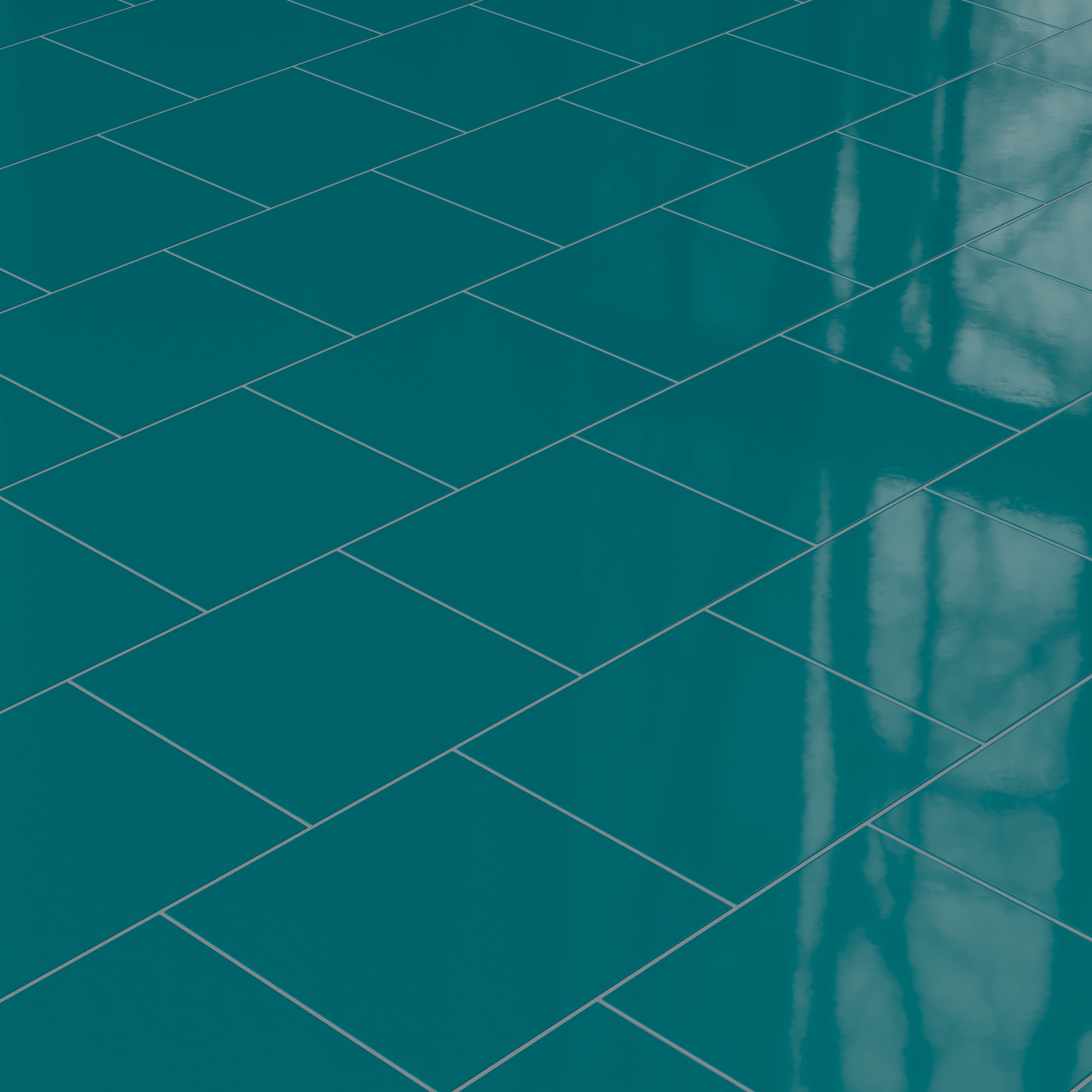 12x12 Natural Press Ceramic Tile in Maya Blue Gloss