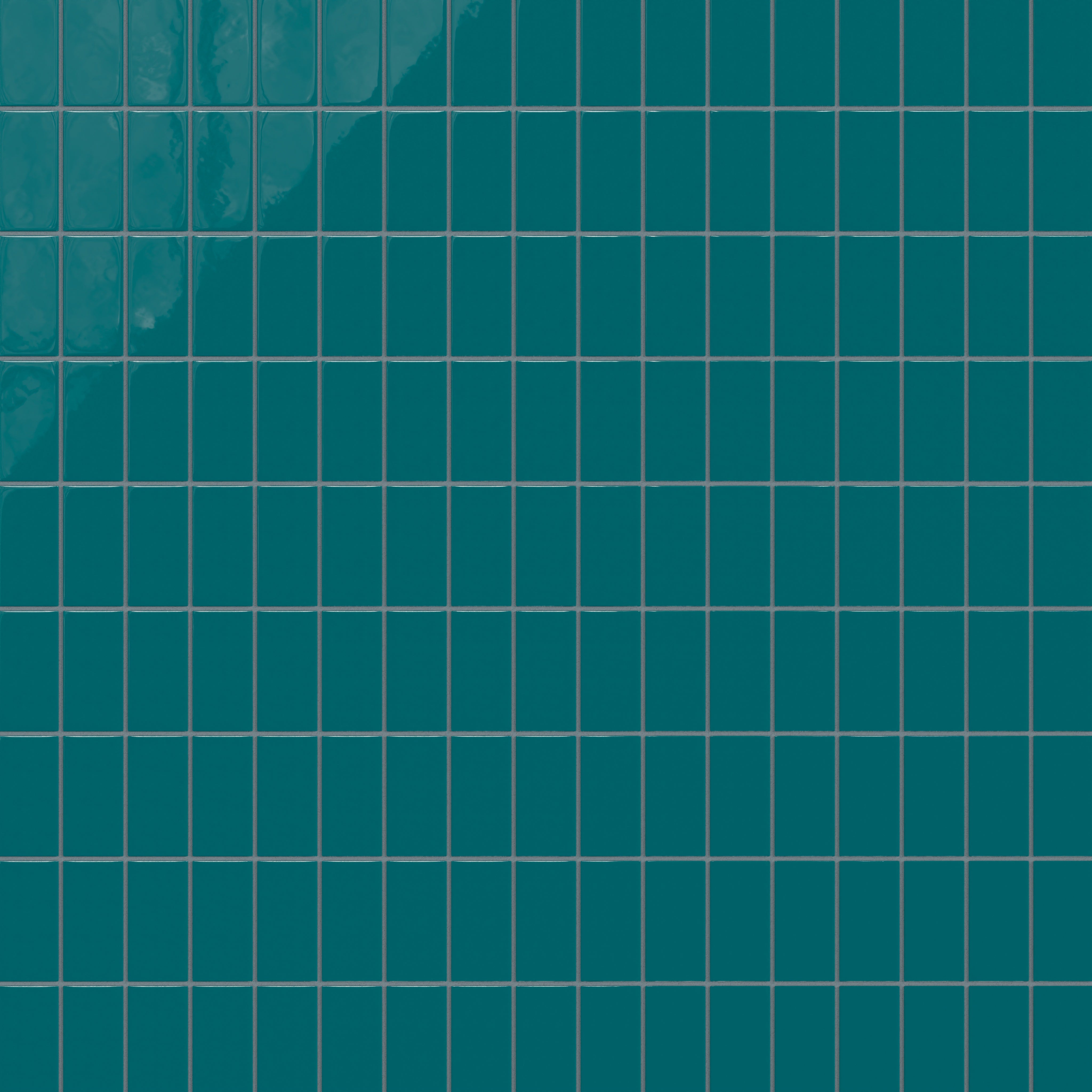 2x4 Straight Set Sheeted Natural Press Ceramic Mosaic Tile in Maya Blue Gloss