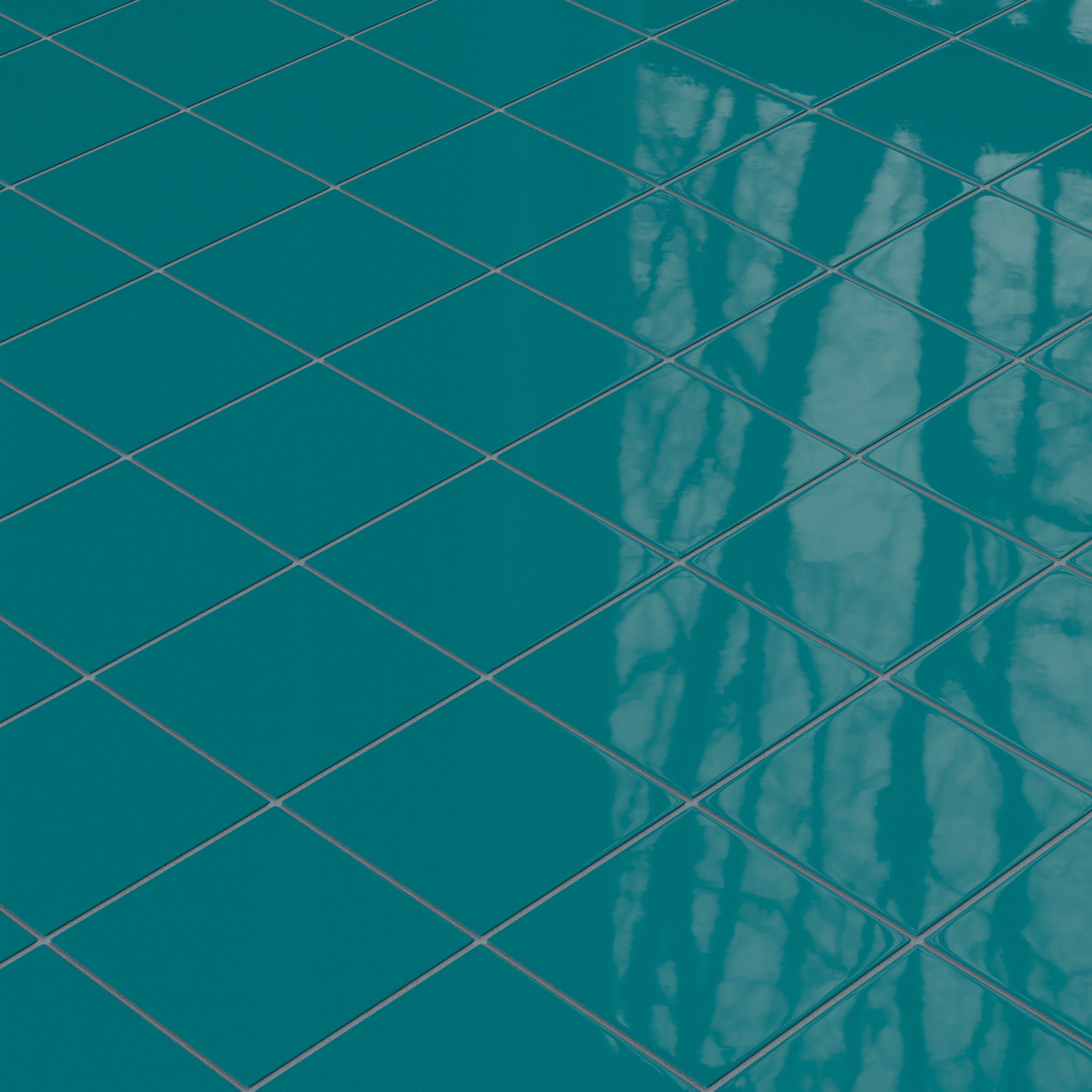6x6 Natural Press Ceramic Tile in Maya Blue Gloss