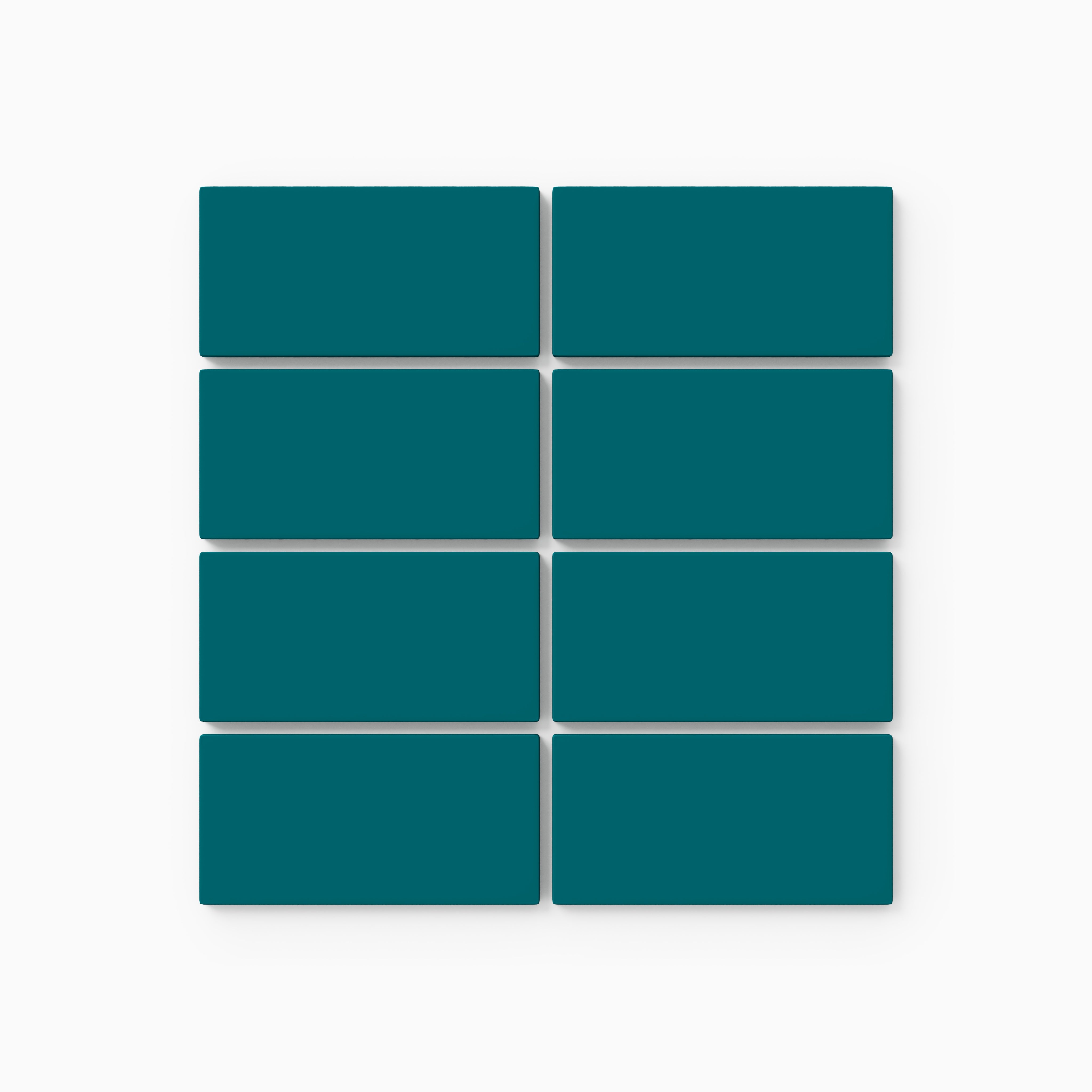 2x4 Straight Set Sheeted Natural Press Ceramic Mosaic Tile in Maya Blue Matte