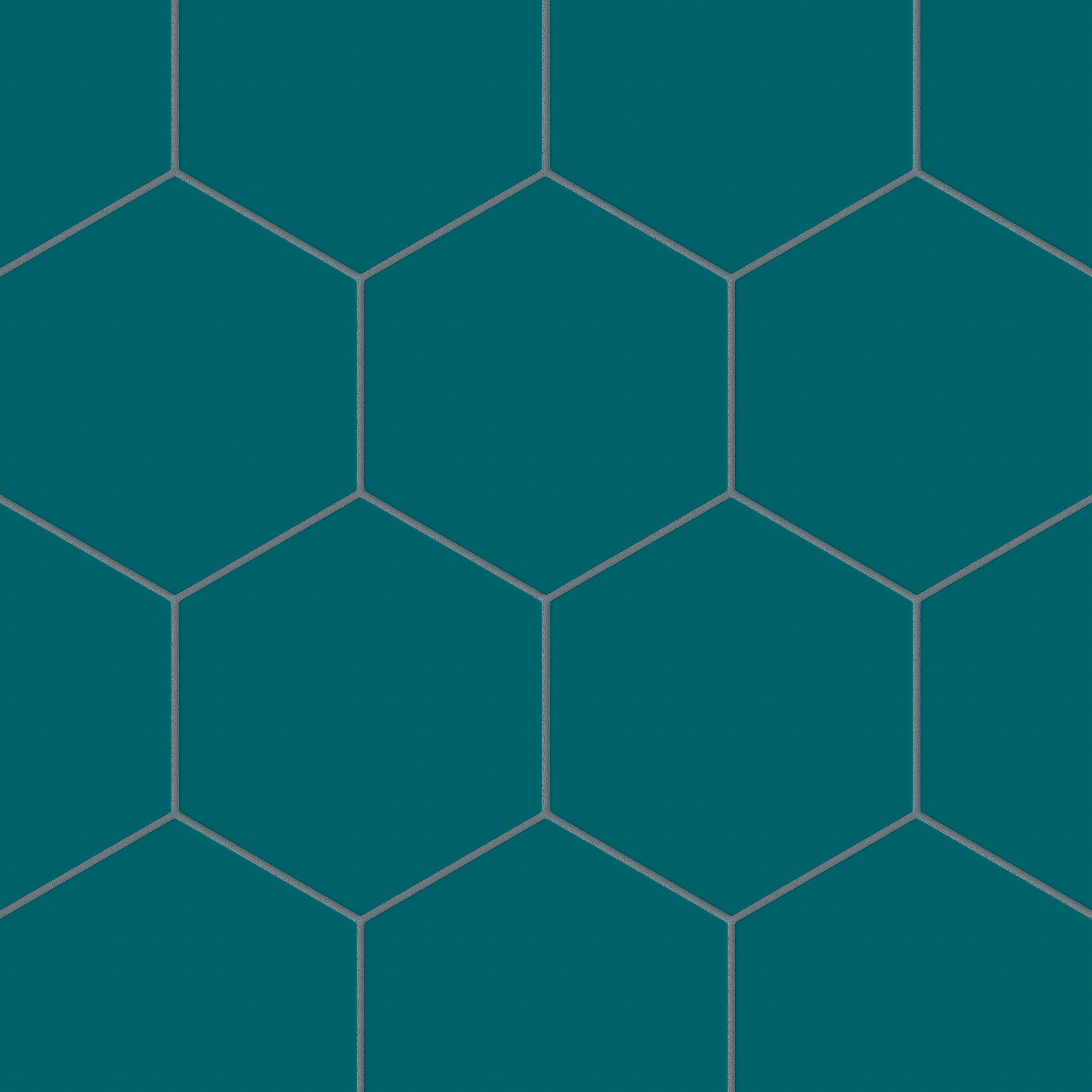 8" Hexagon Natural Press Ceramic Tile in Maya Blue Matte