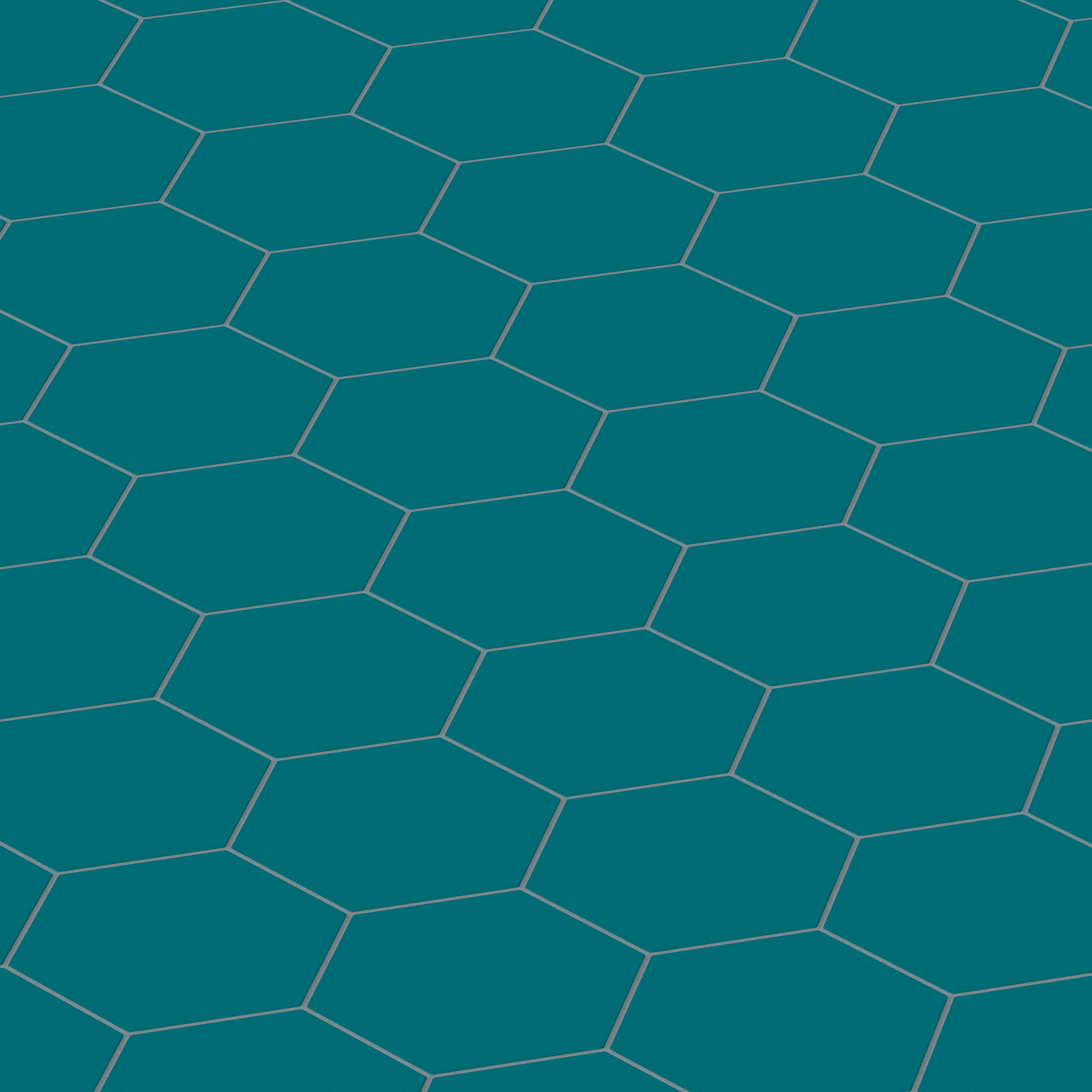 8" Hexagon Natural Press Ceramic Tile in Maya Blue Matte