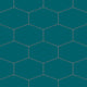 Elongated Hexagon Natural Press Ceramic Tile in Maya Blue Matte