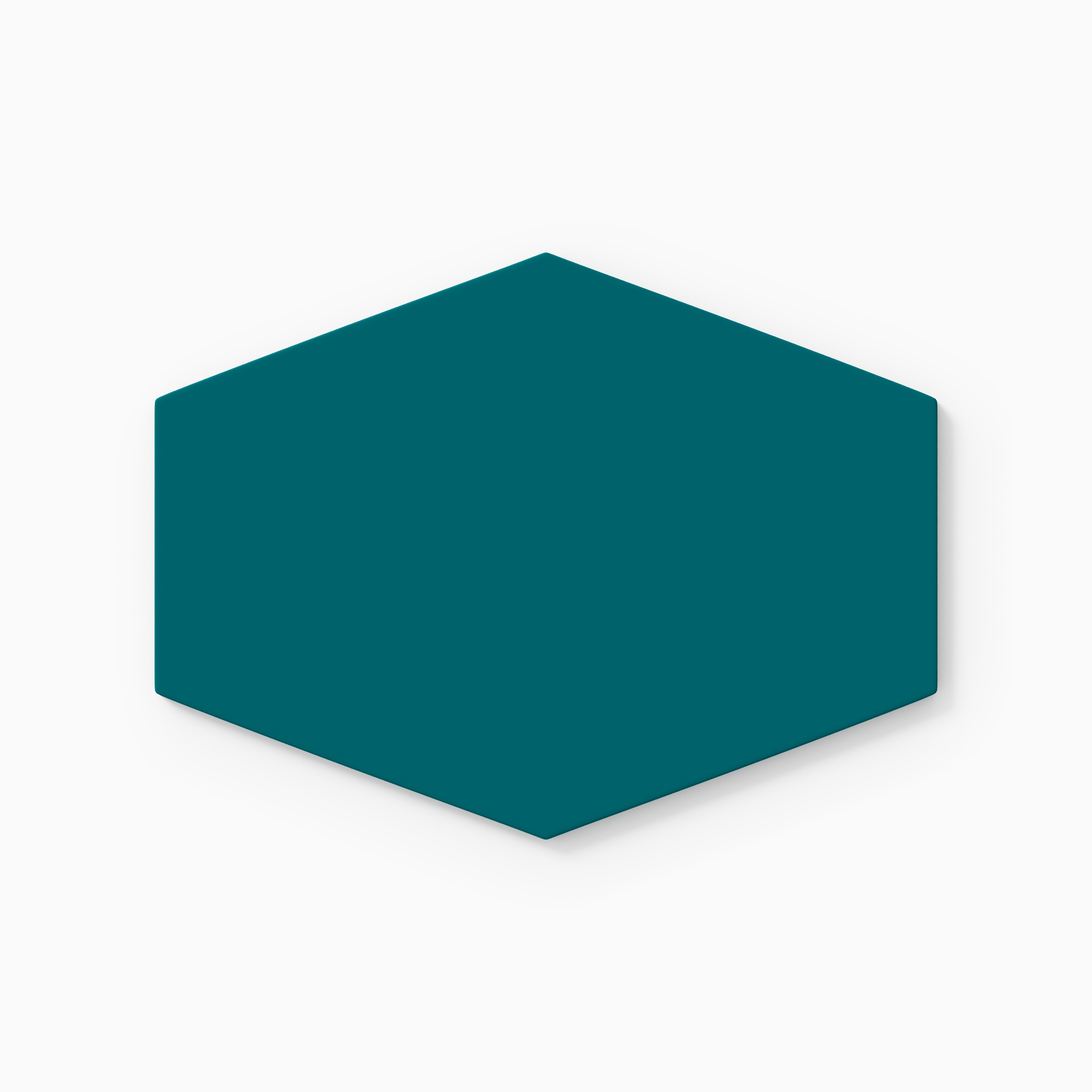 Elongated Hexagon Natural Press Ceramic Tile in Maya Blue Matte