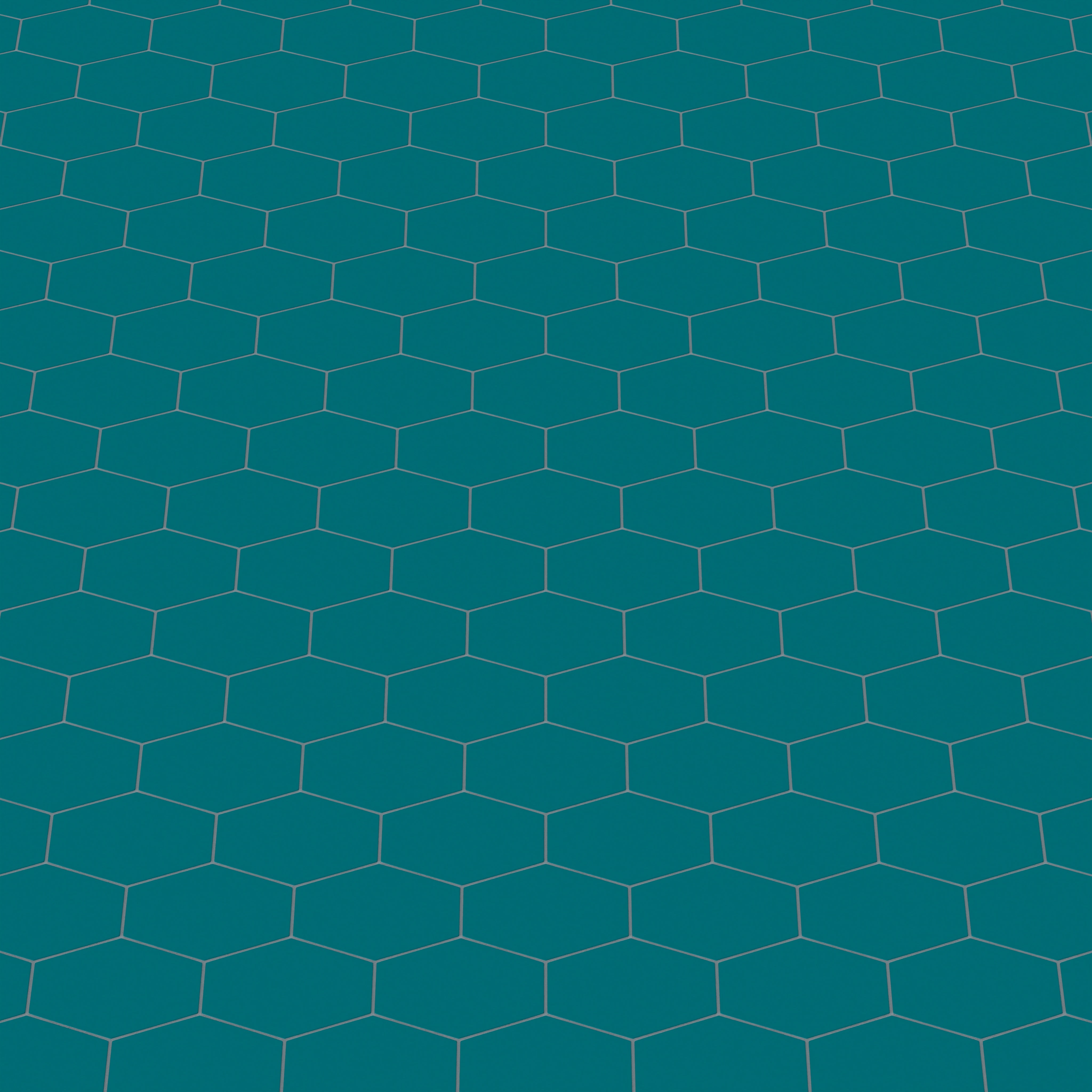 Elongated Hexagon Natural Press Ceramic Tile in Maya Blue Matte
