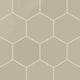 8" Hexagon Natural Press Ceramic Tile in Morel Gloss