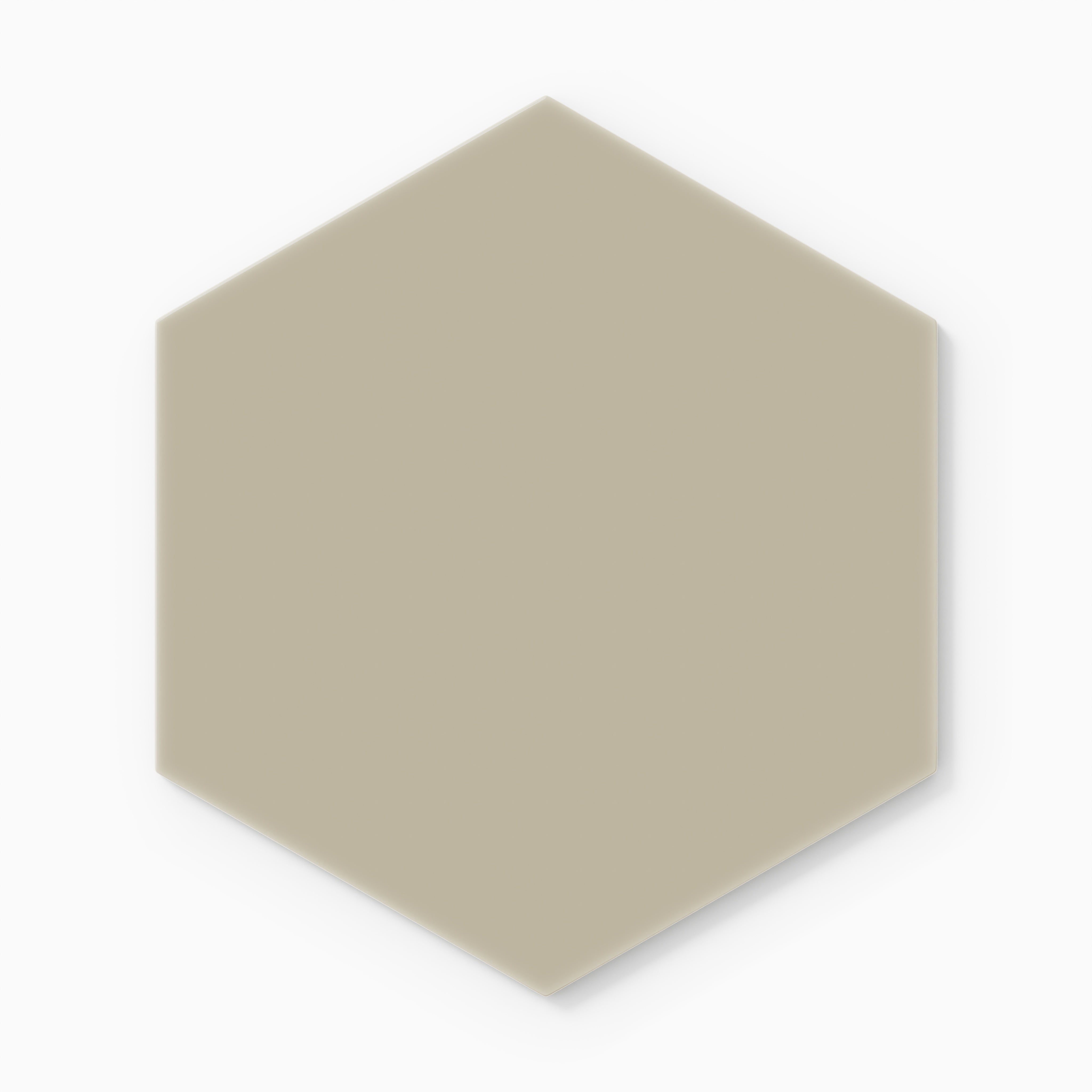 8" Hexagon Natural Press Ceramic Tile in Morel Gloss