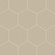 8" Hexagon Natural Press Ceramic Tile in Morel Matte