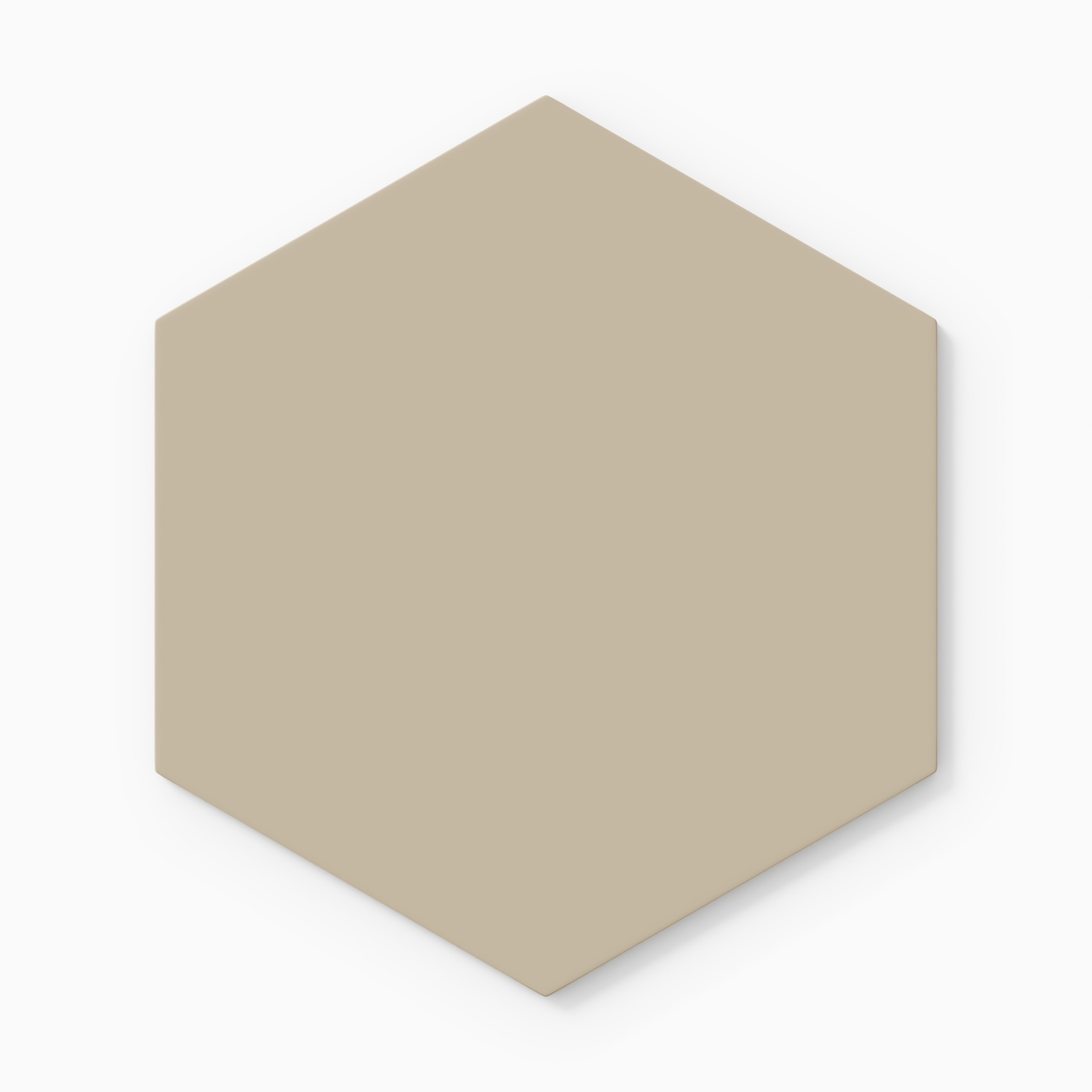 8" Hexagon Natural Press Ceramic Tile in Morel Matte