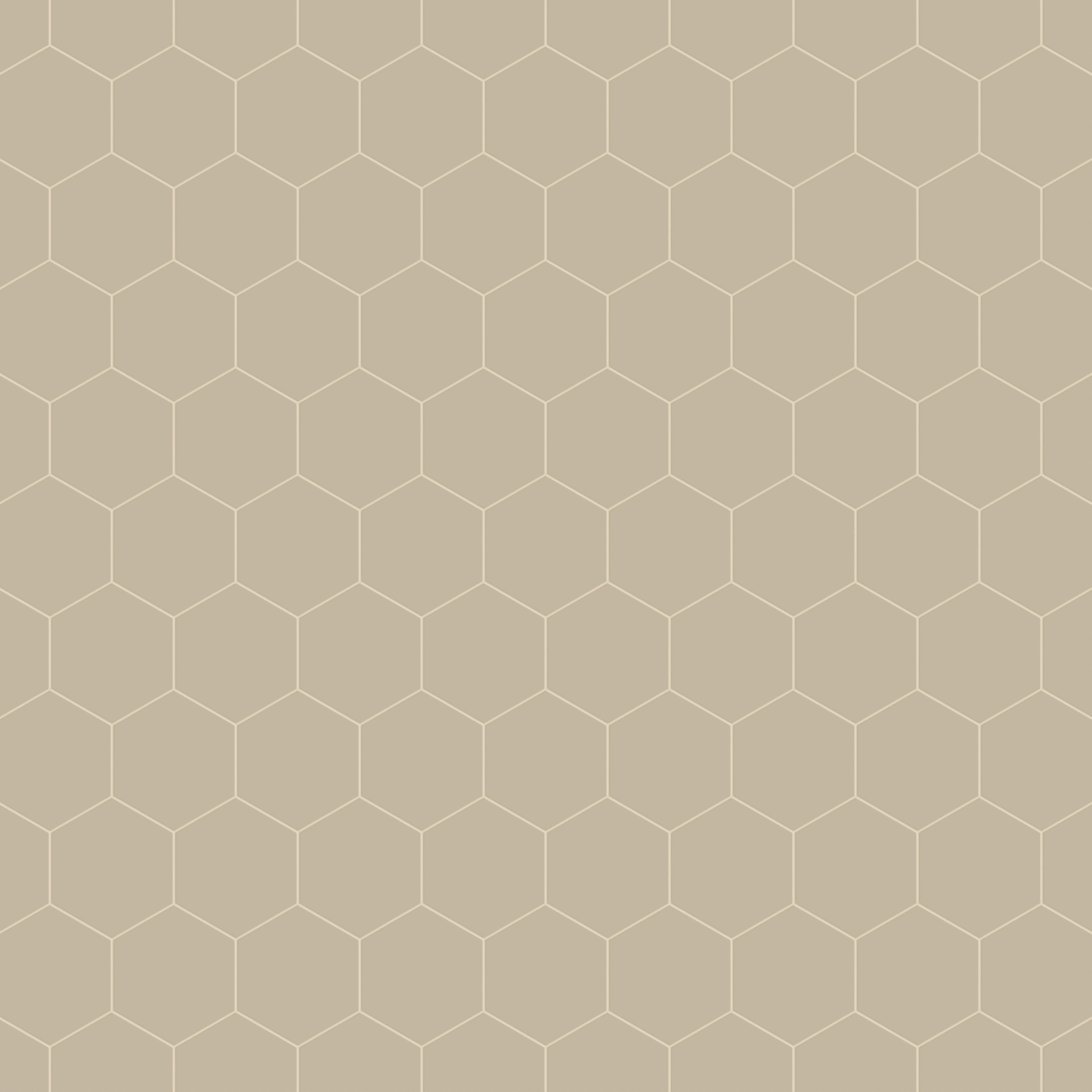 8" Hexagon Natural Press Ceramic Tile in Morel Matte