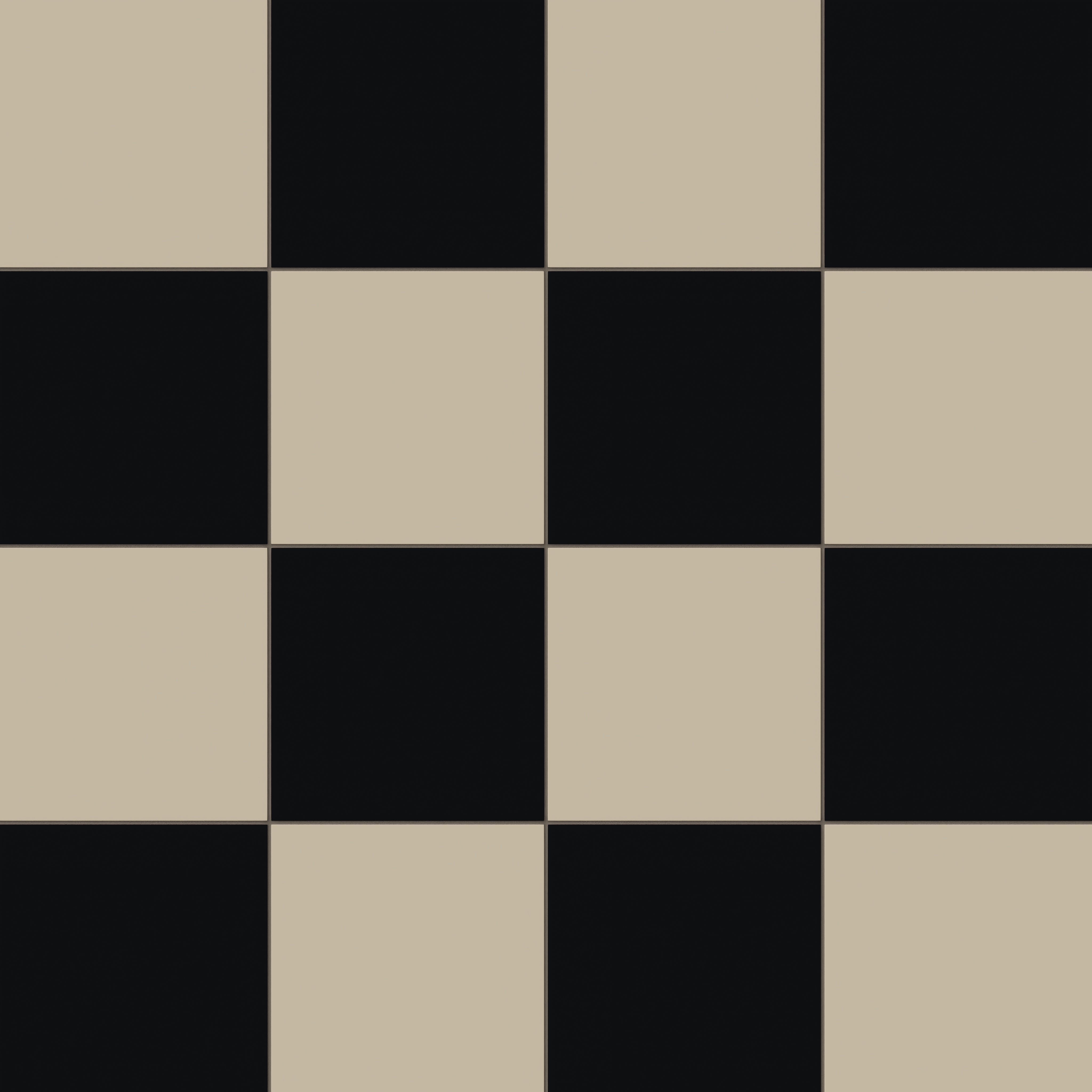 12x12 Natural Press Ceramic Tile in Morel and Bone Black Matte