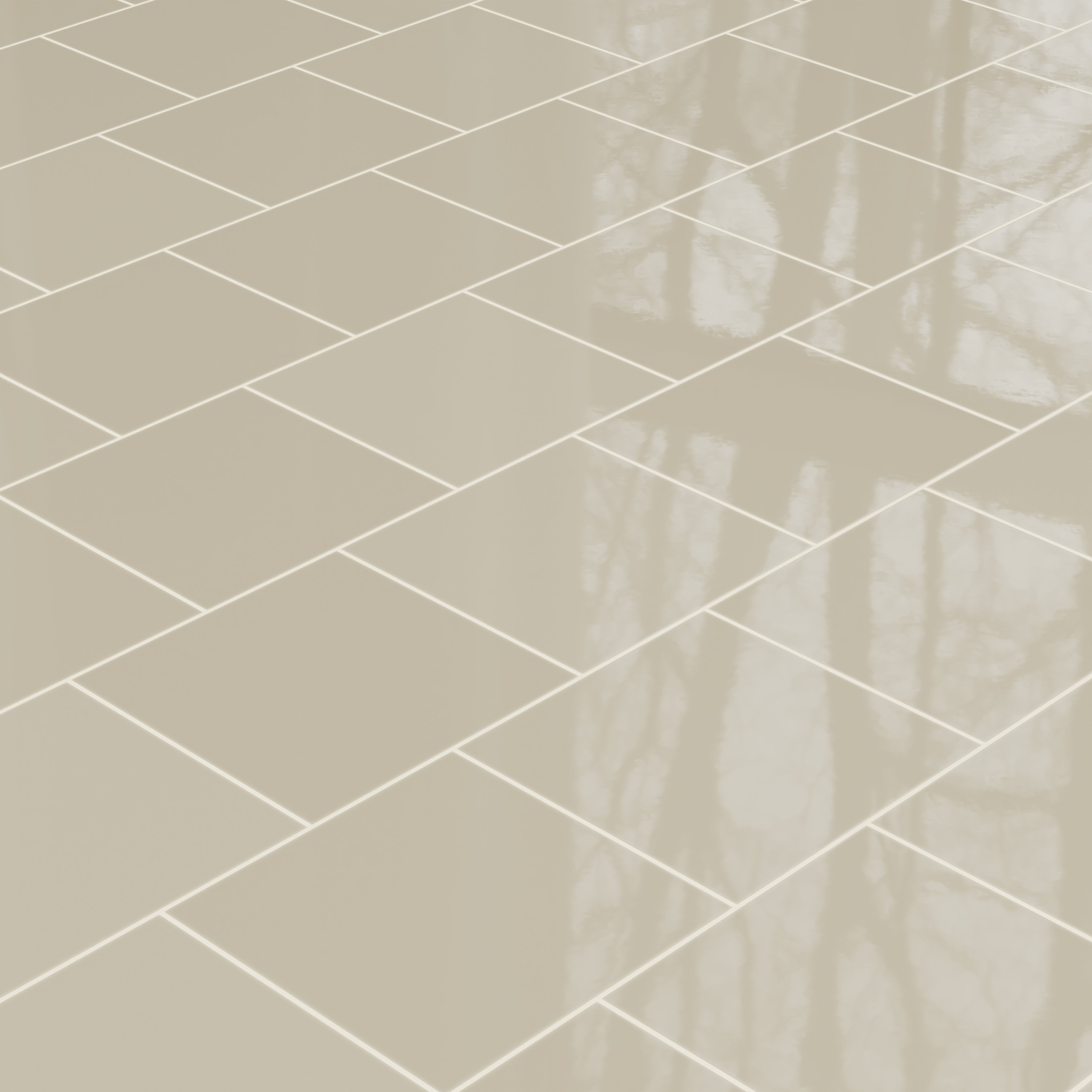 12x12 Natural Press Ceramic Tile in Morel Gloss