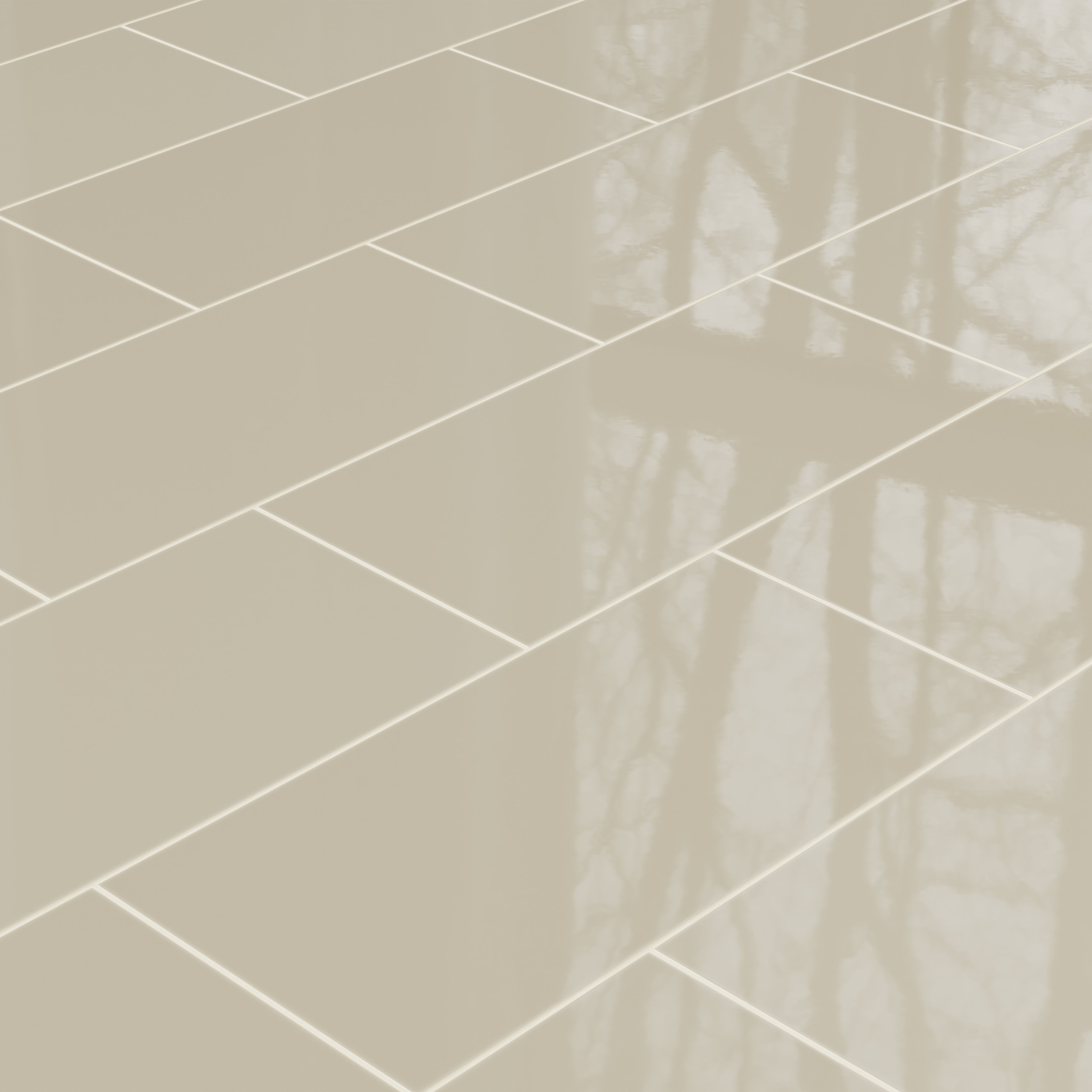 12x24 Natural Press Ceramic Tile in Morel Gloss