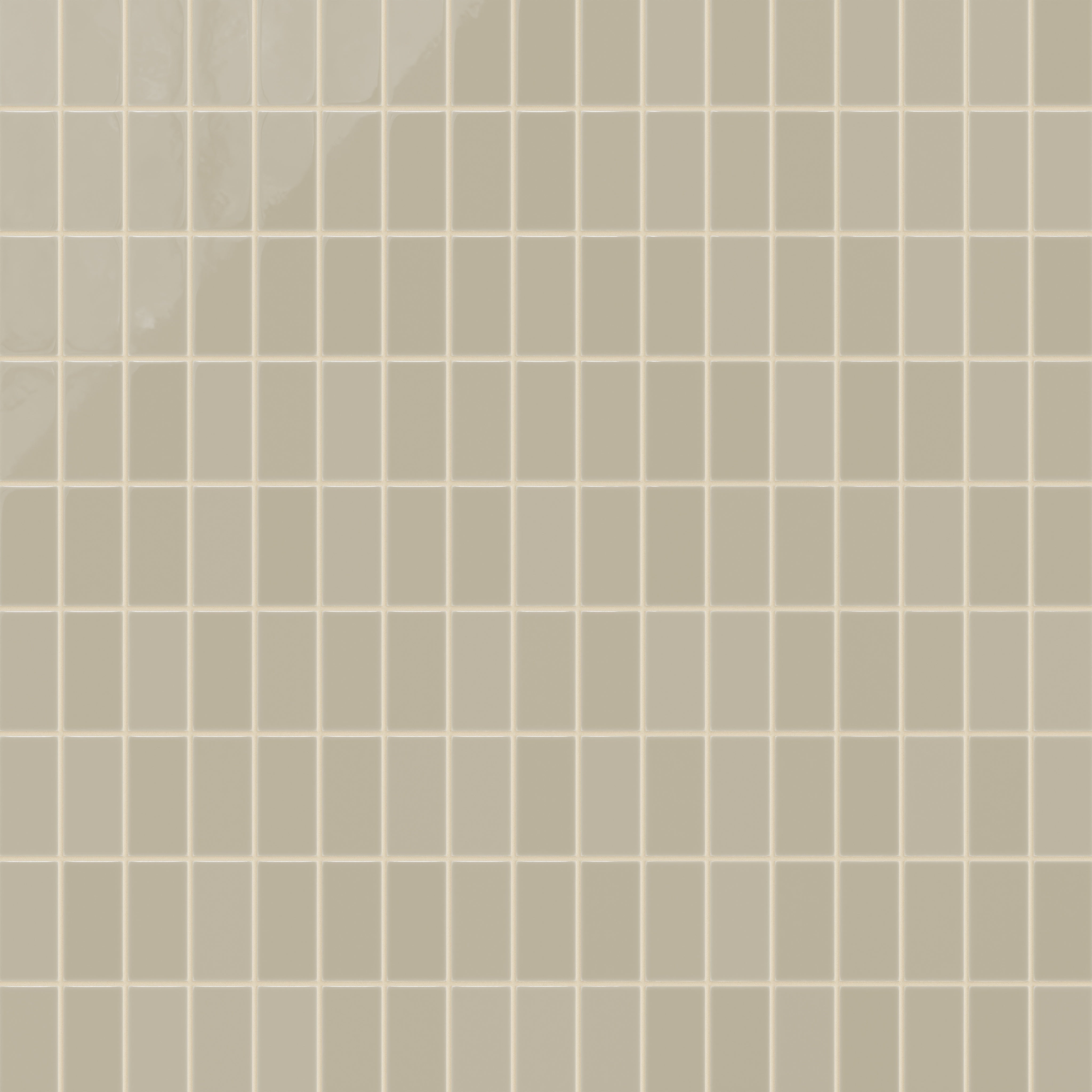 2x4 Straight Set Sheeted Natural Press Ceramic Mosaic Tile in Morel Gloss