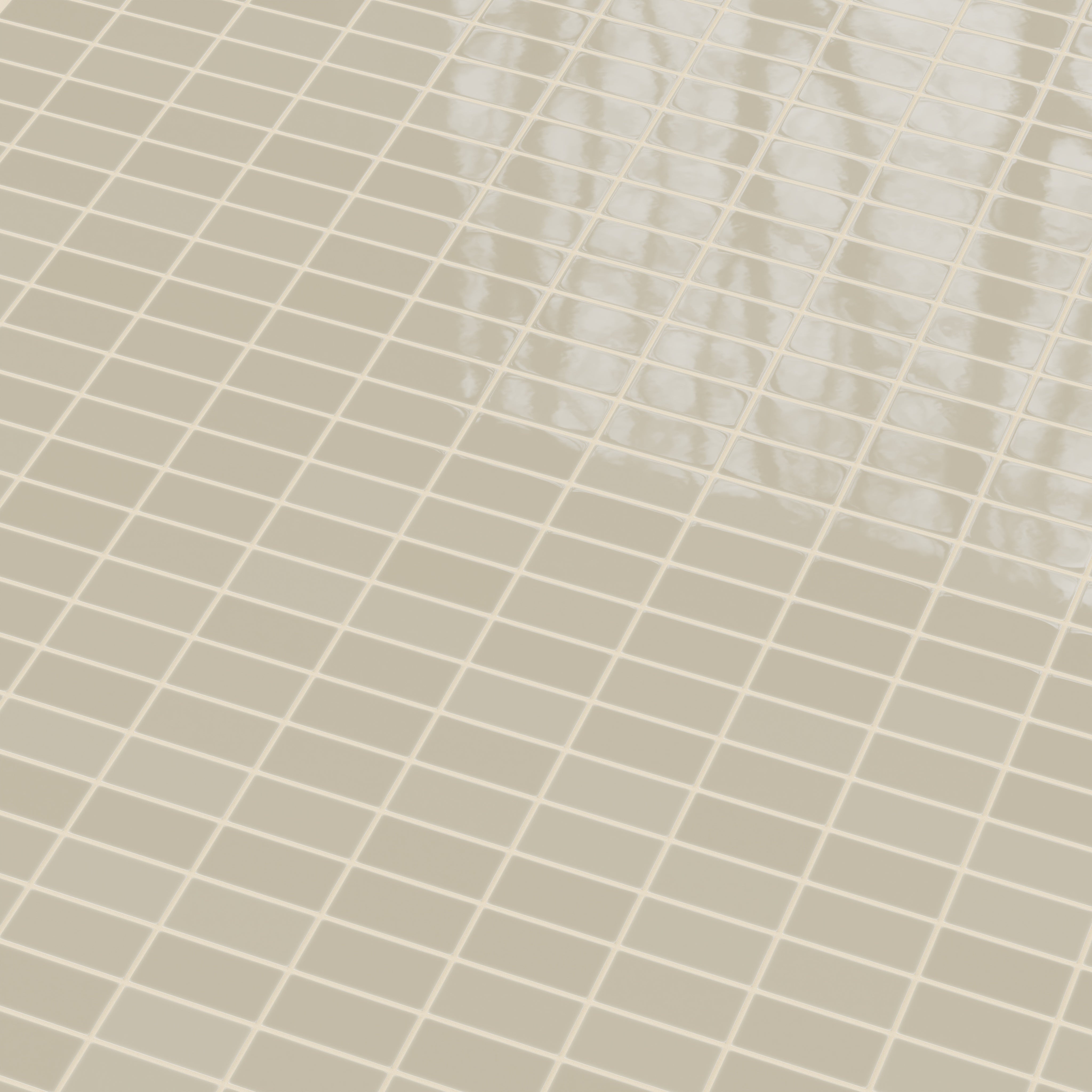 2x4 Straight Set Sheeted Natural Press Ceramic Mosaic Tile in Morel Gloss