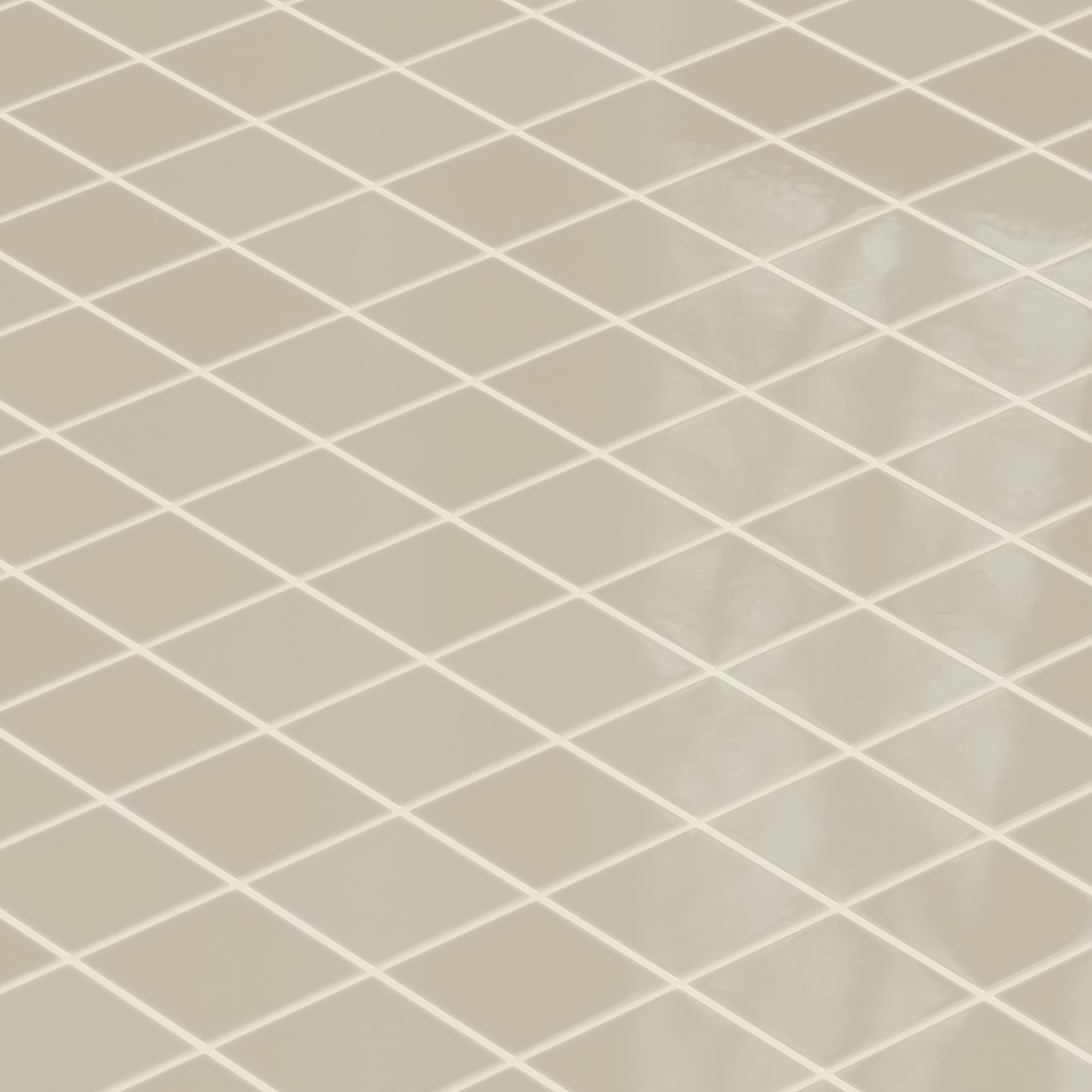 3x3 Straight Set Sheeted Natural Press Ceramic Mosaic Tile in Morel Gloss