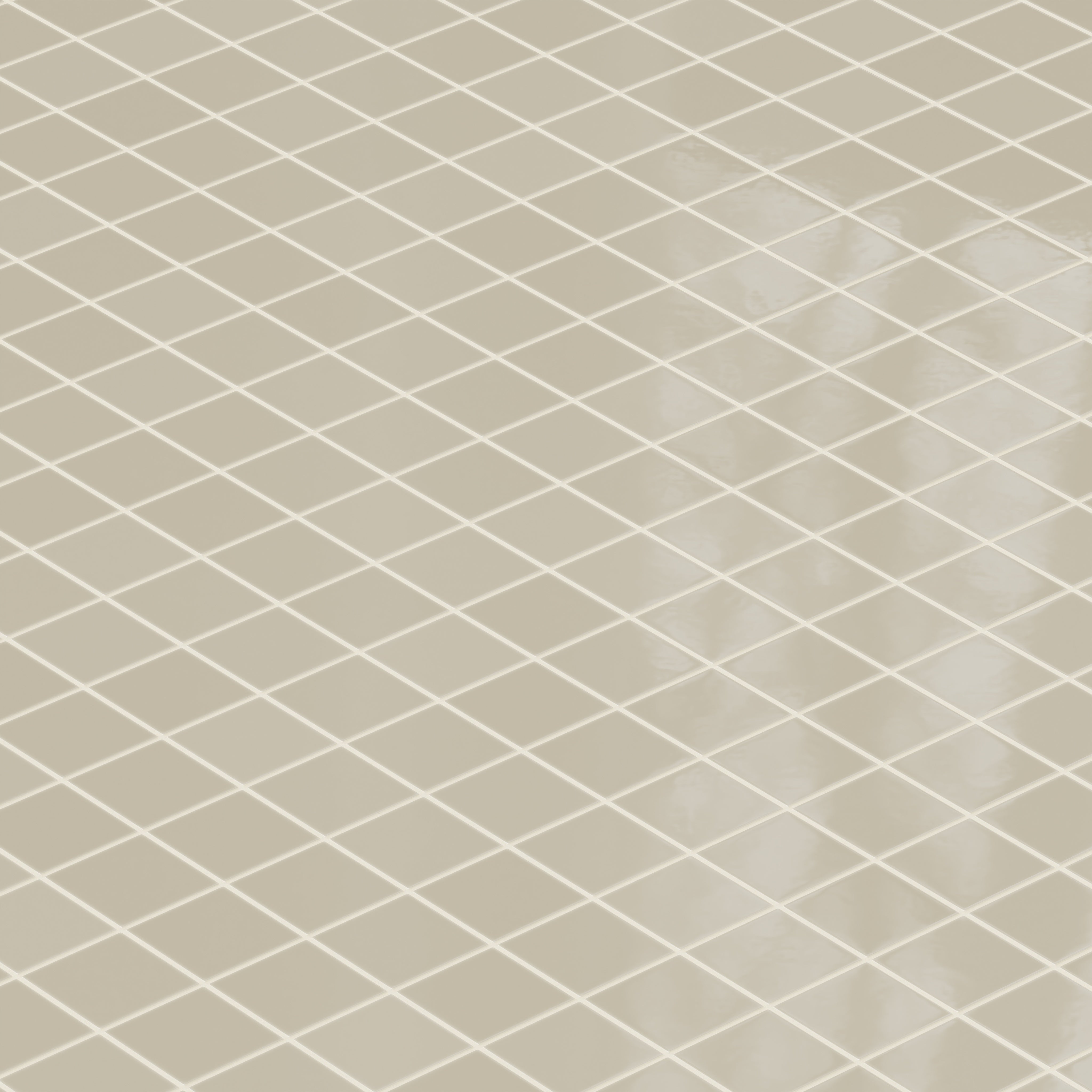 3x3 Straight Set Sheeted Natural Press Ceramic Mosaic Tile in Morel Gloss