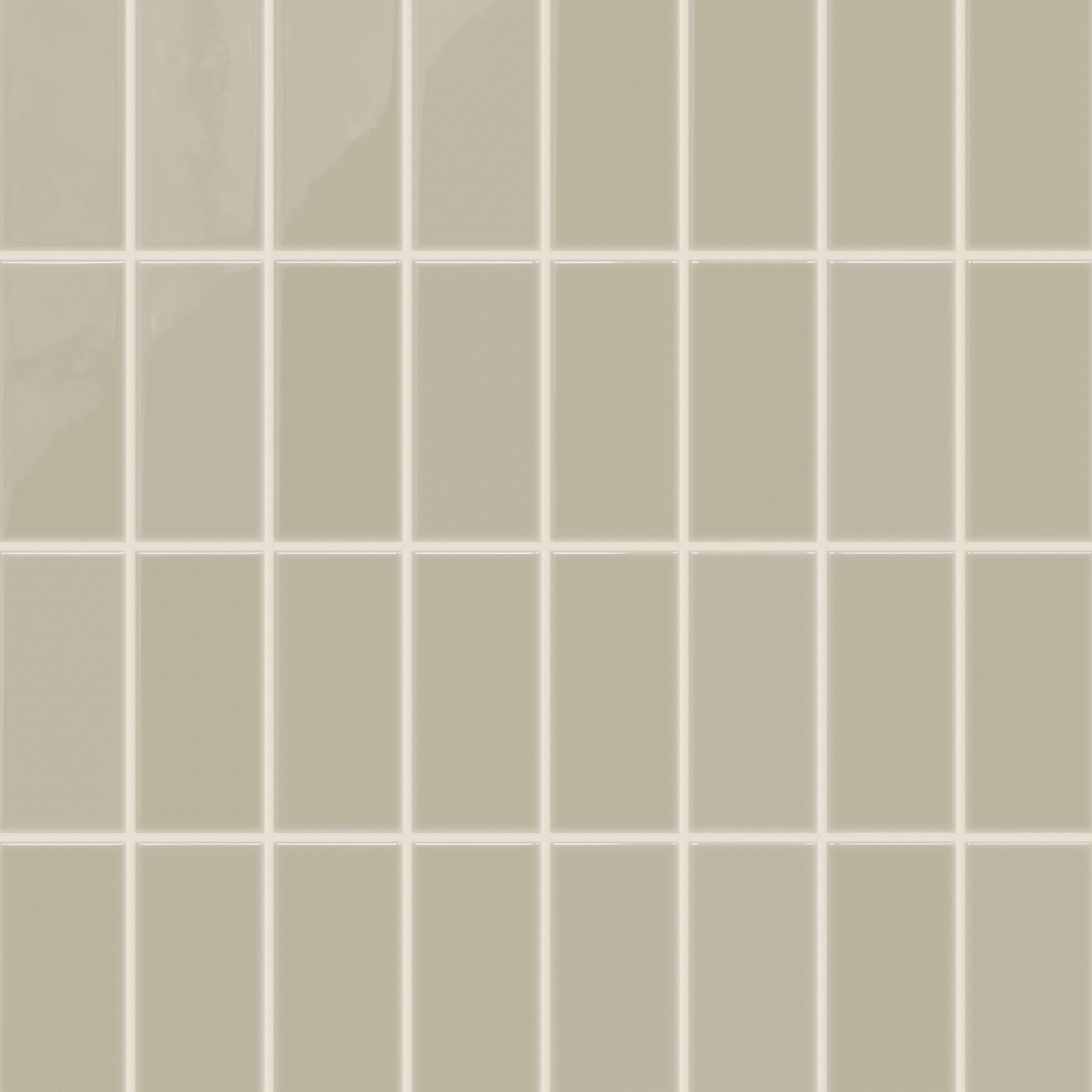 3x6 Natural Press Ceramic Tile in Morel Gloss