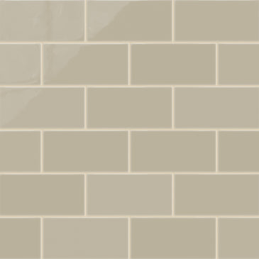 4x8 Natural Press Ceramic Tile in Morel Gloss