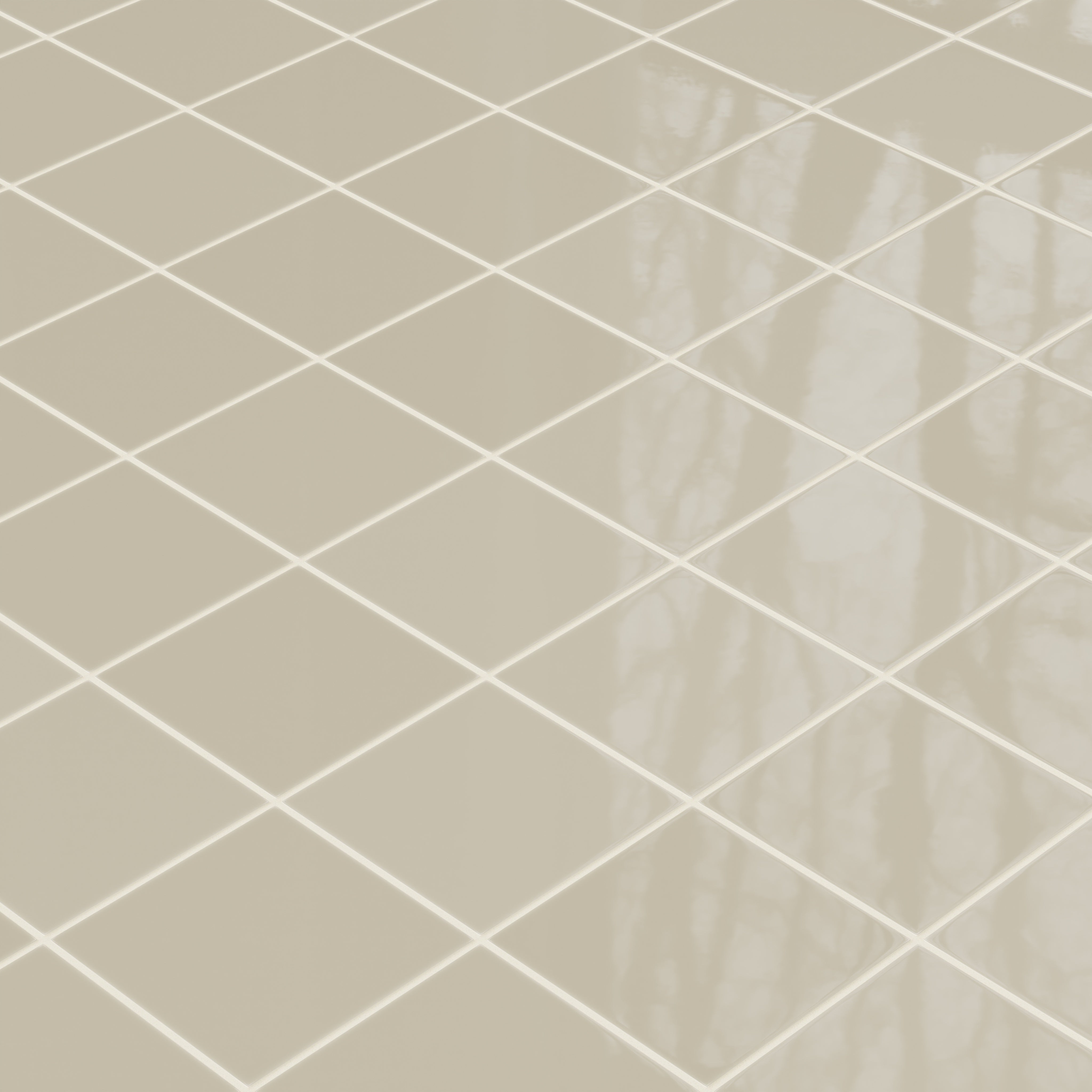 6x6 Natural Press Ceramic Tile in Morel Gloss