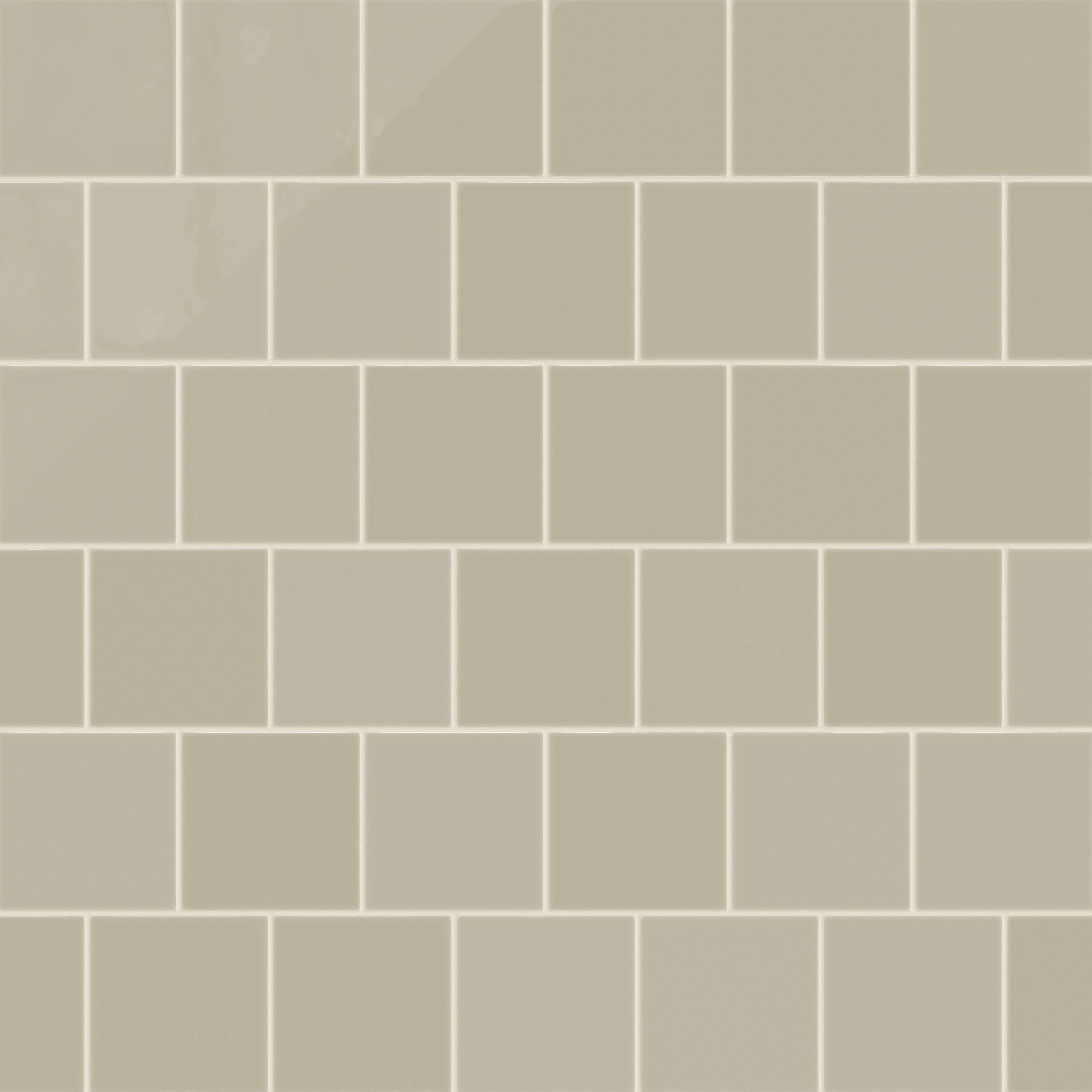 6x6 Natural Press Ceramic Tile in Morel Gloss