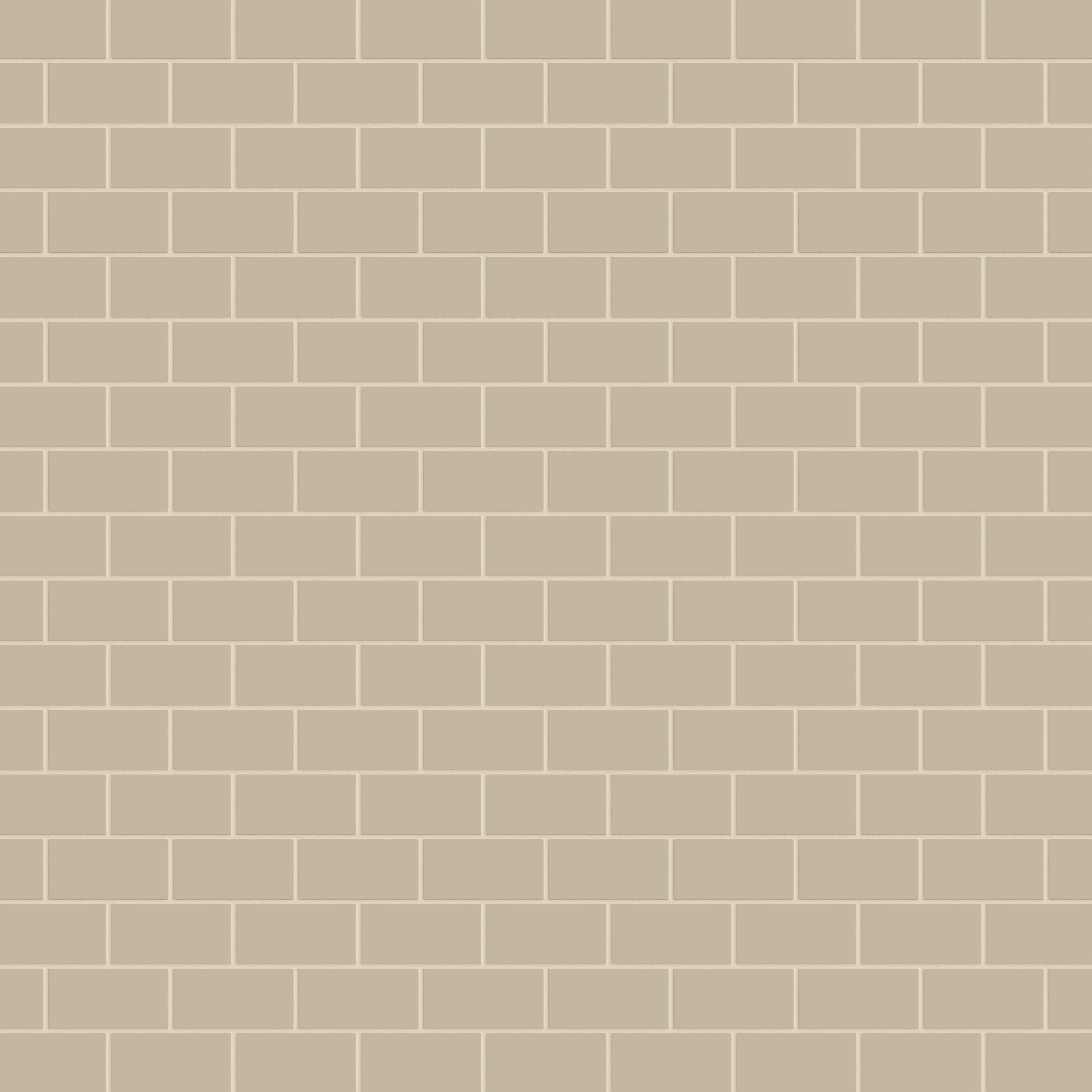 2x4 Half Offset Sheeted Natural Press Ceramic Mosaic Tile in Morel Matte