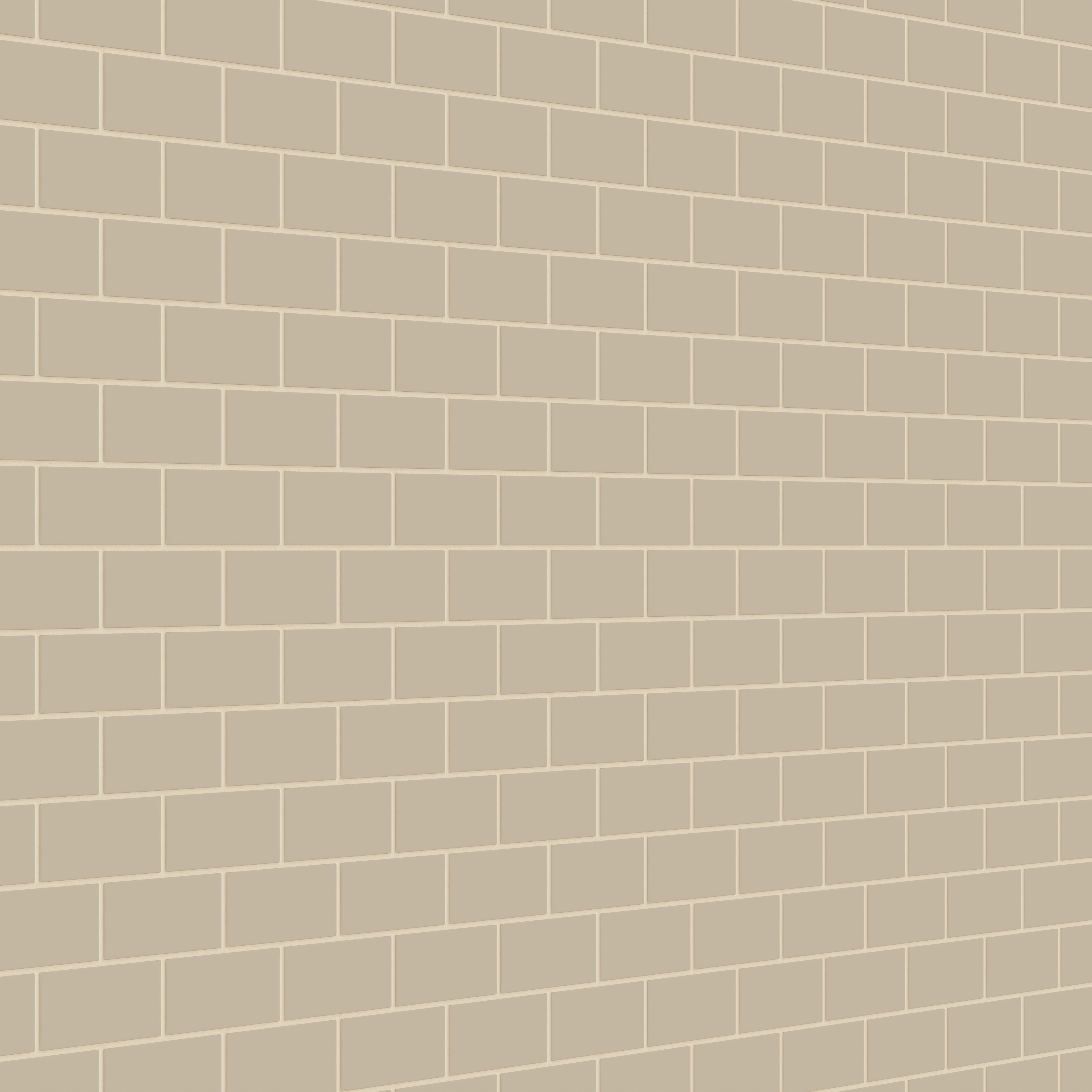 2x4 Half Offset Sheeted Natural Press Ceramic Mosaic Tile in Morel Matte