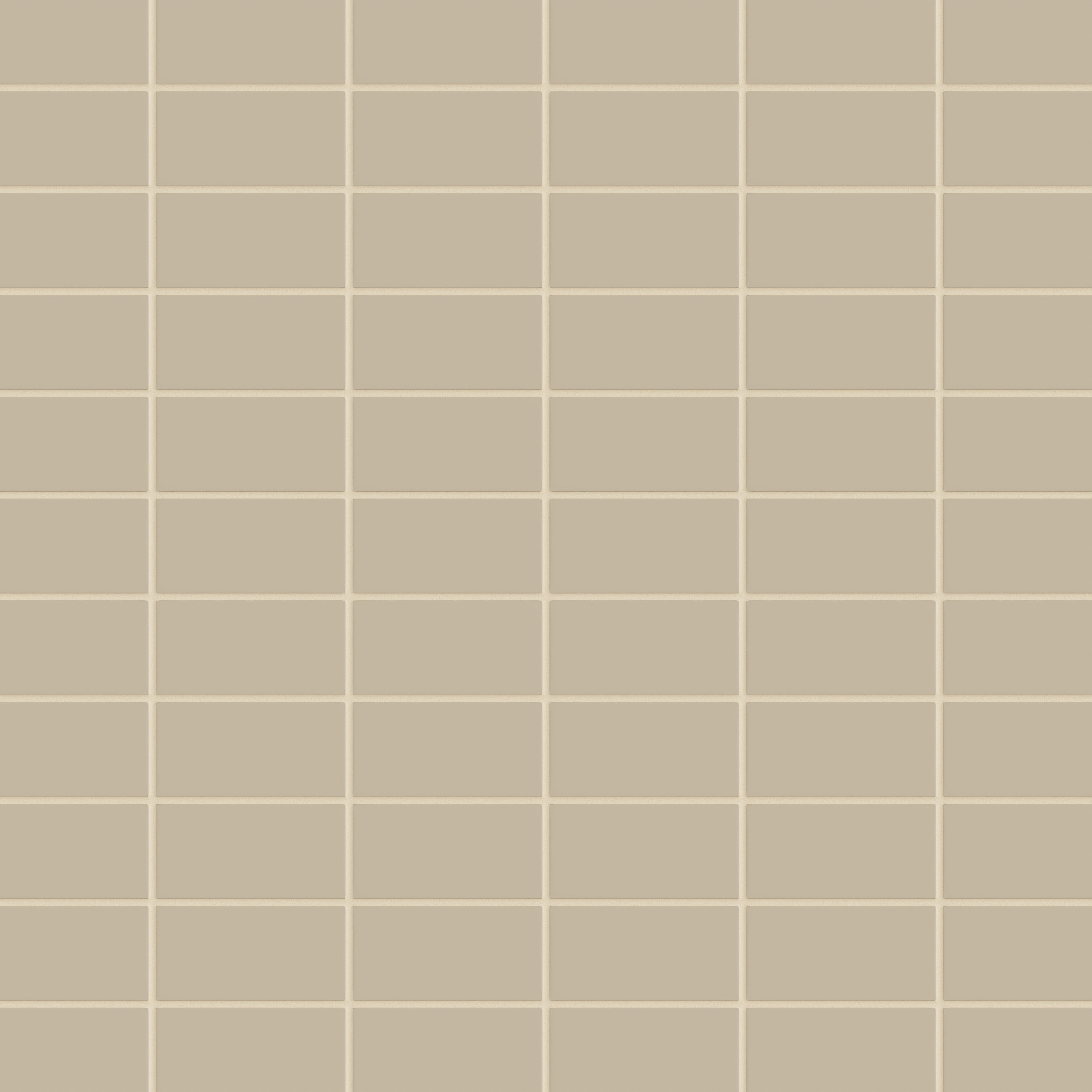 2x4 Straight Set Sheeted Natural Press Ceramic Mosaic Tile in Morel Matte
