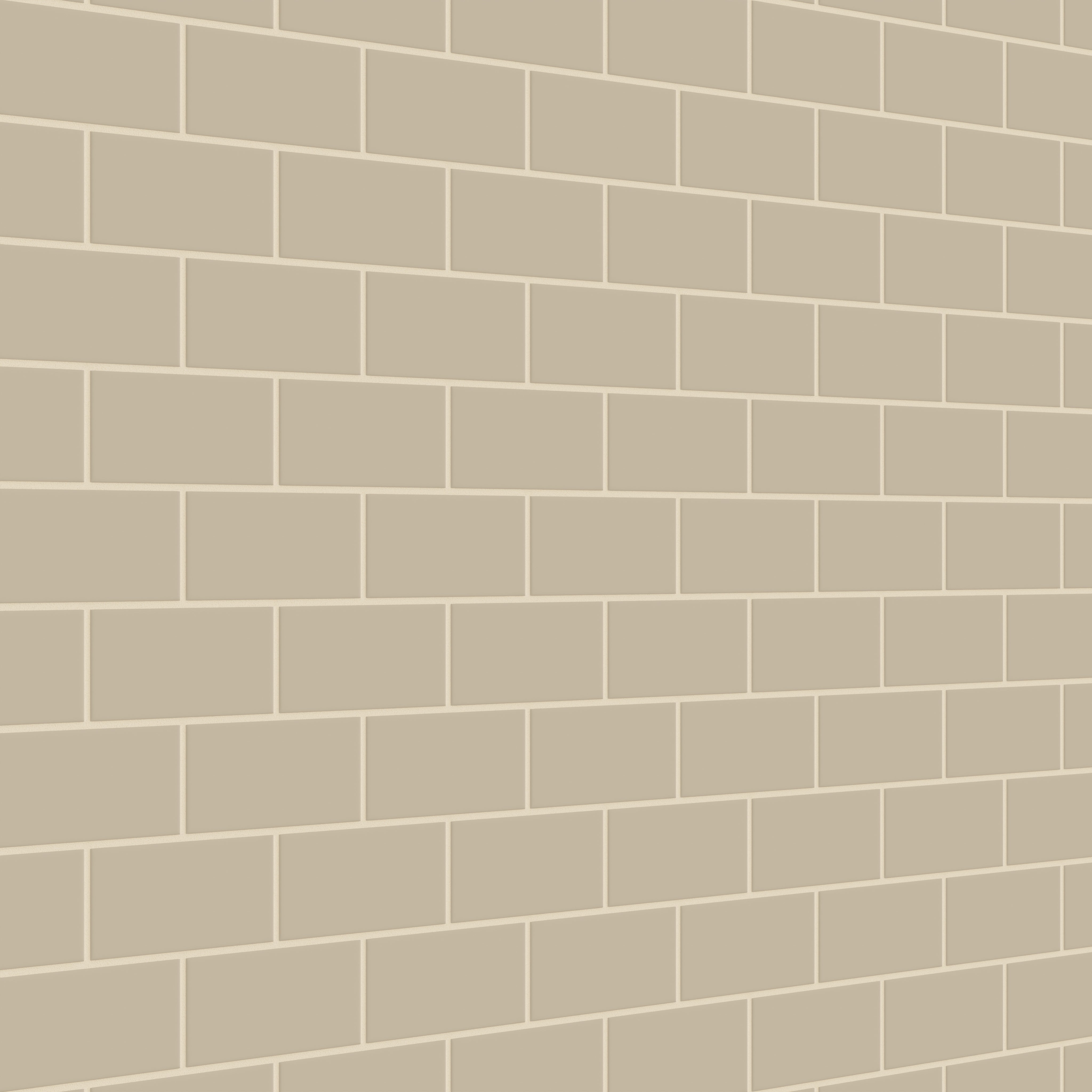 3x6 Natural Press Ceramic Tile in Morel Matte