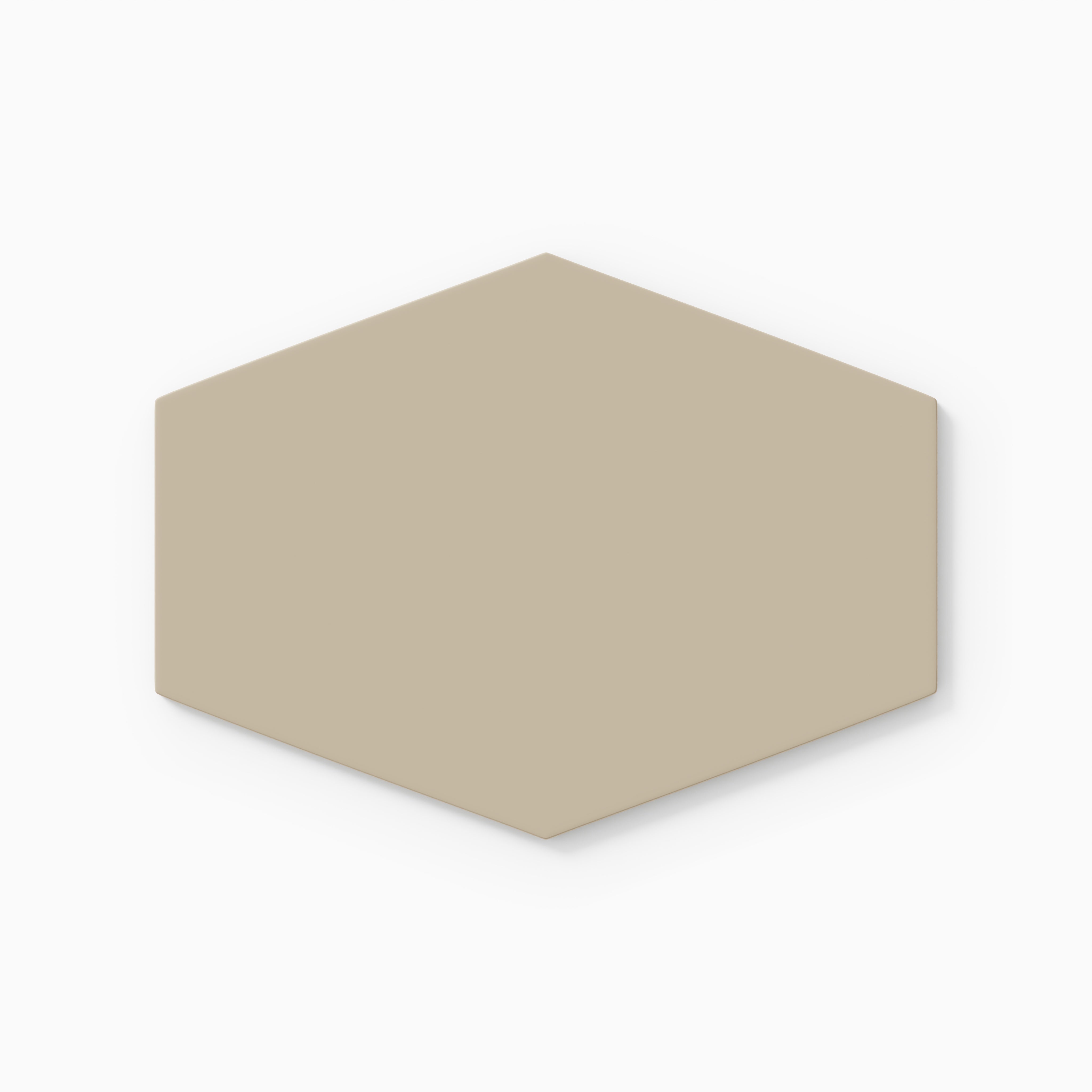 Elongated Hexagon Natural Press Ceramic Tile in Morel Matte
