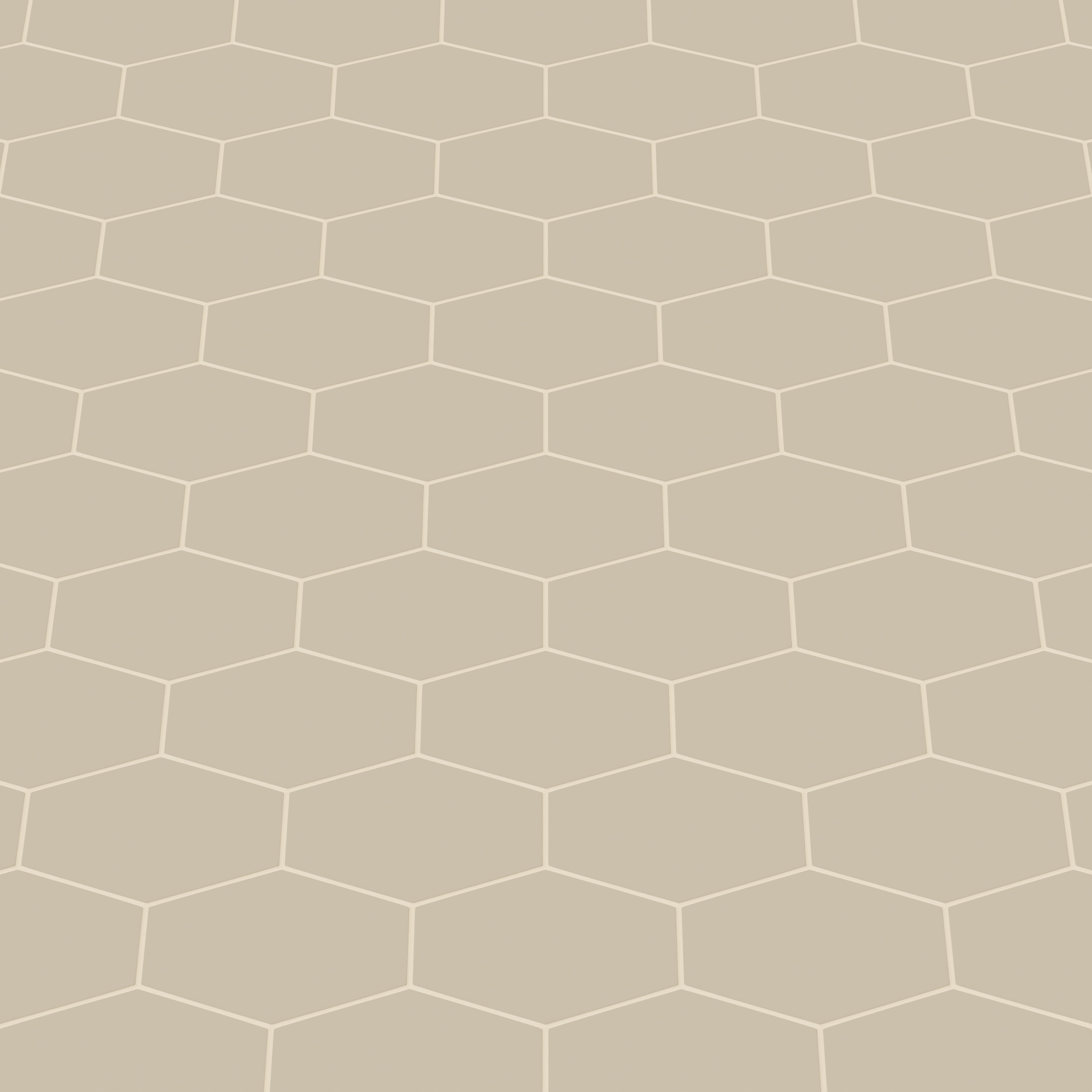 Elongated Hexagon Natural Press Ceramic Tile in Morel Matte