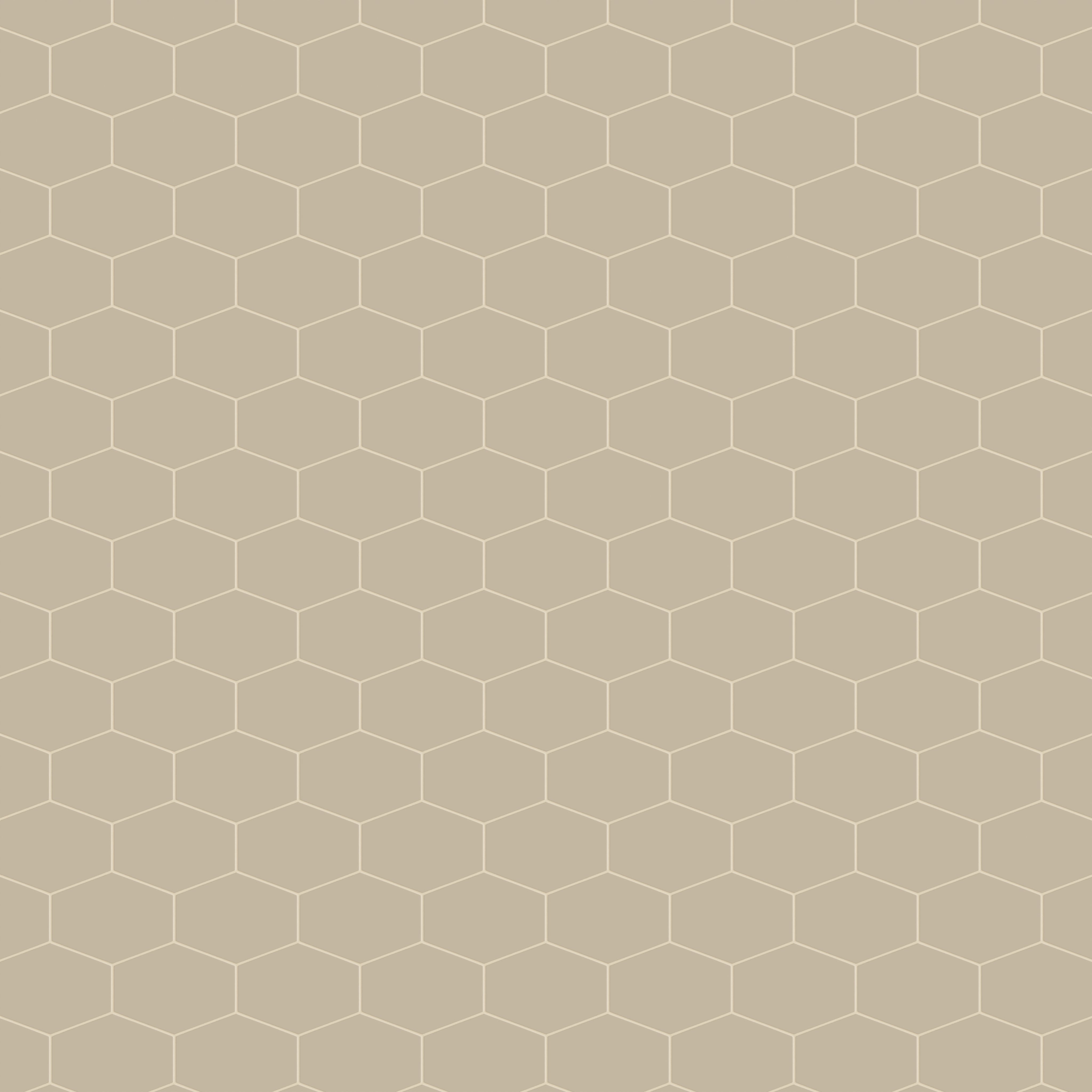 Elongated Hexagon Natural Press Ceramic Tile in Morel Matte