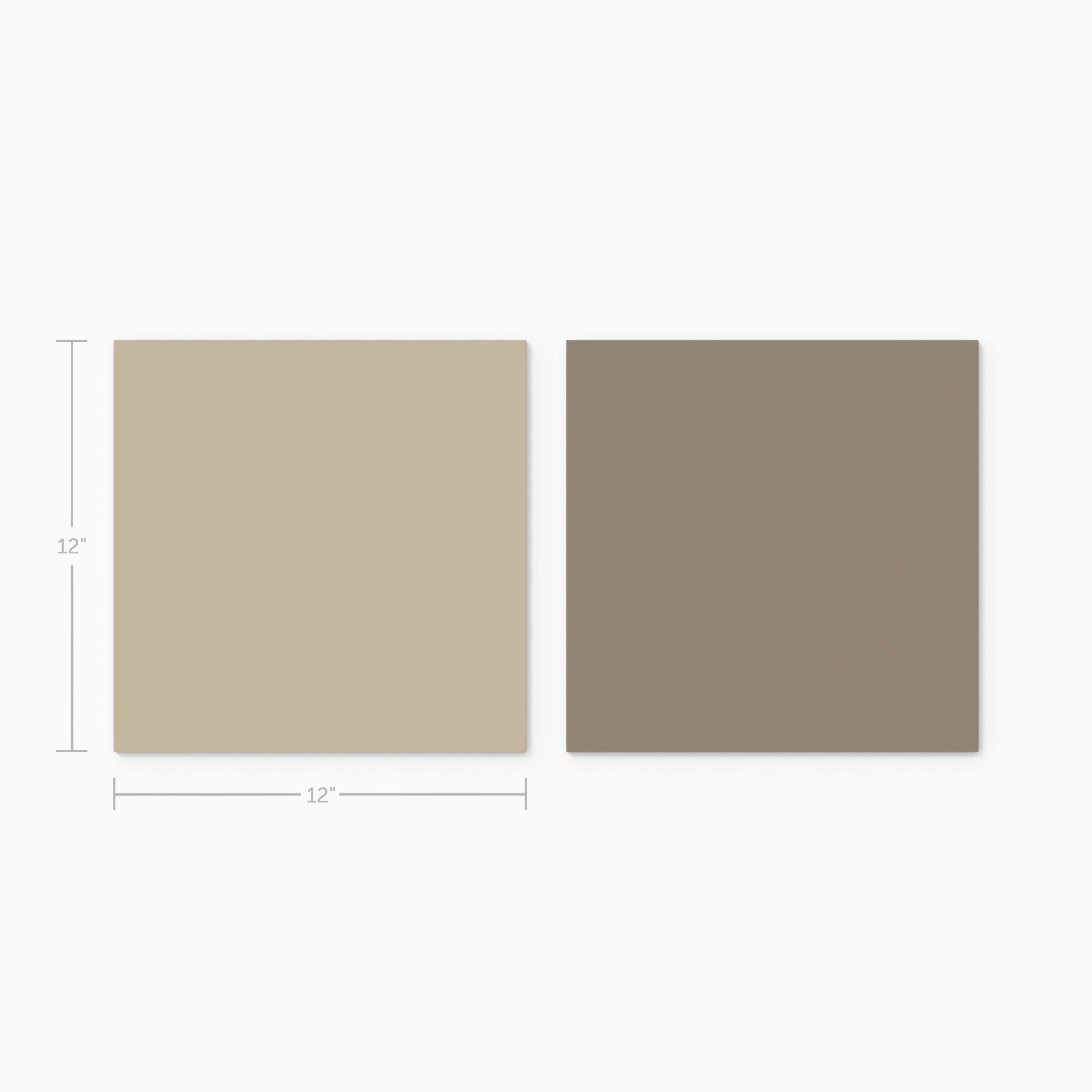 12x12 Natural Press Ceramic Tile in Morel and Sawtooth Matte