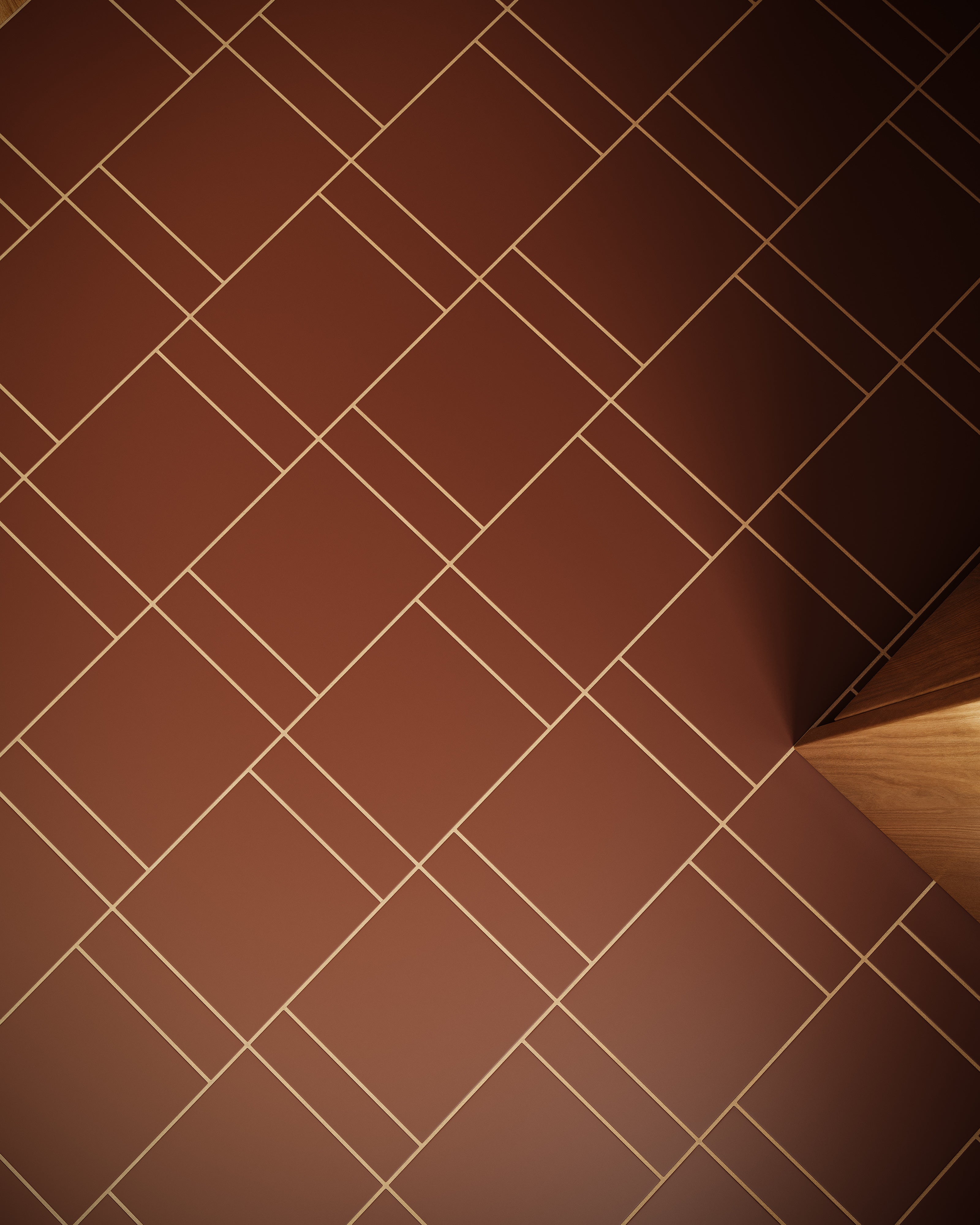 8x8 Natural Press Ceramic Tile in Red Iron Oxide Matte