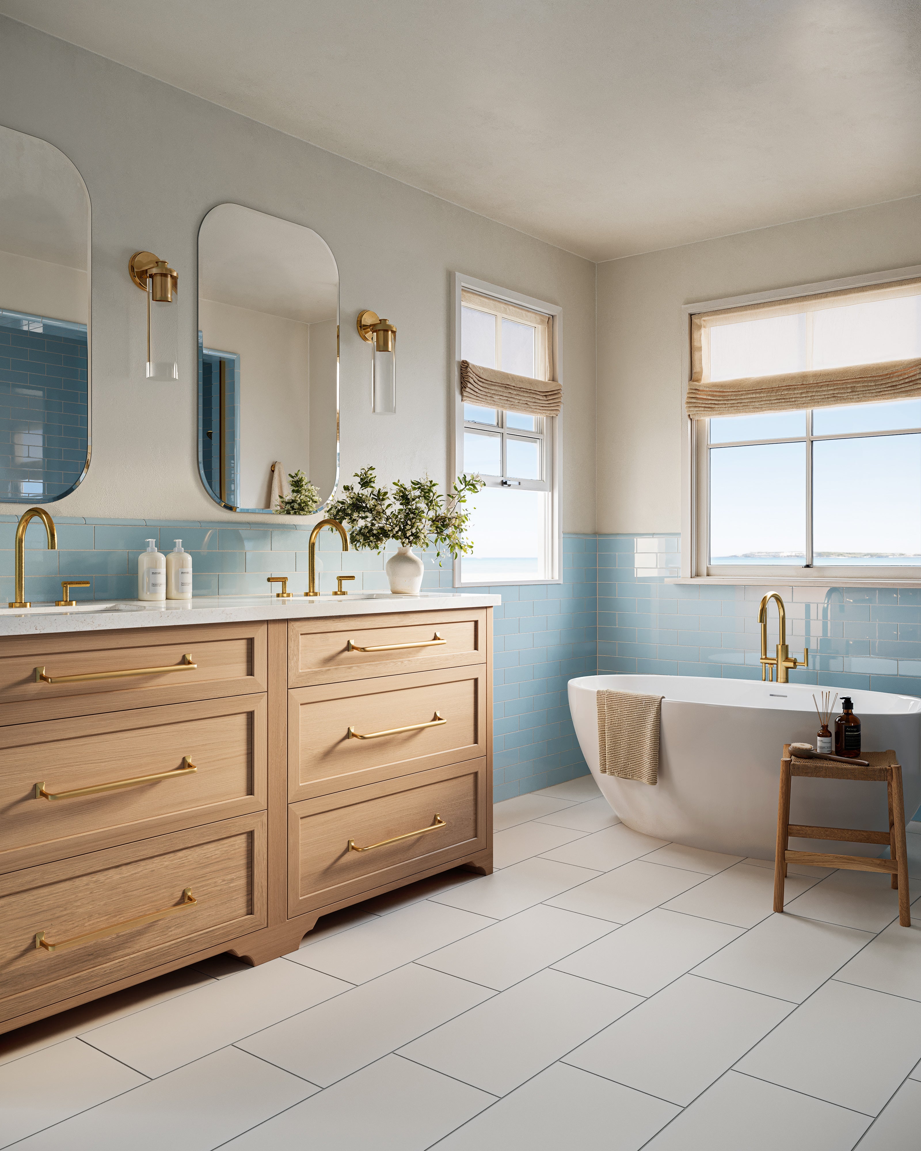 3x9 Natural Press Ceramic Tile in Egyptian Blue Gloss