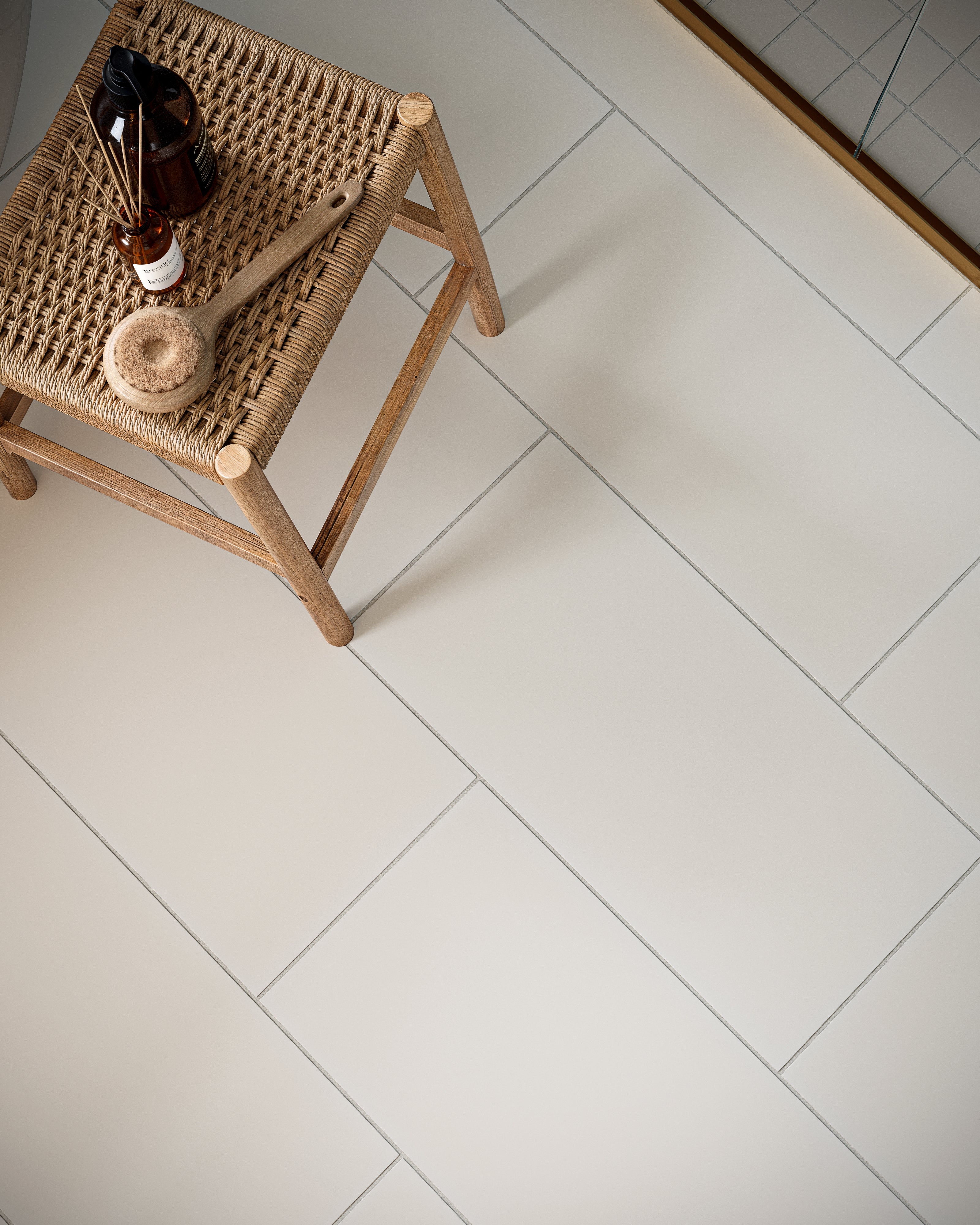 12x24 Natural Press Ceramic Tile in Pearl Matte