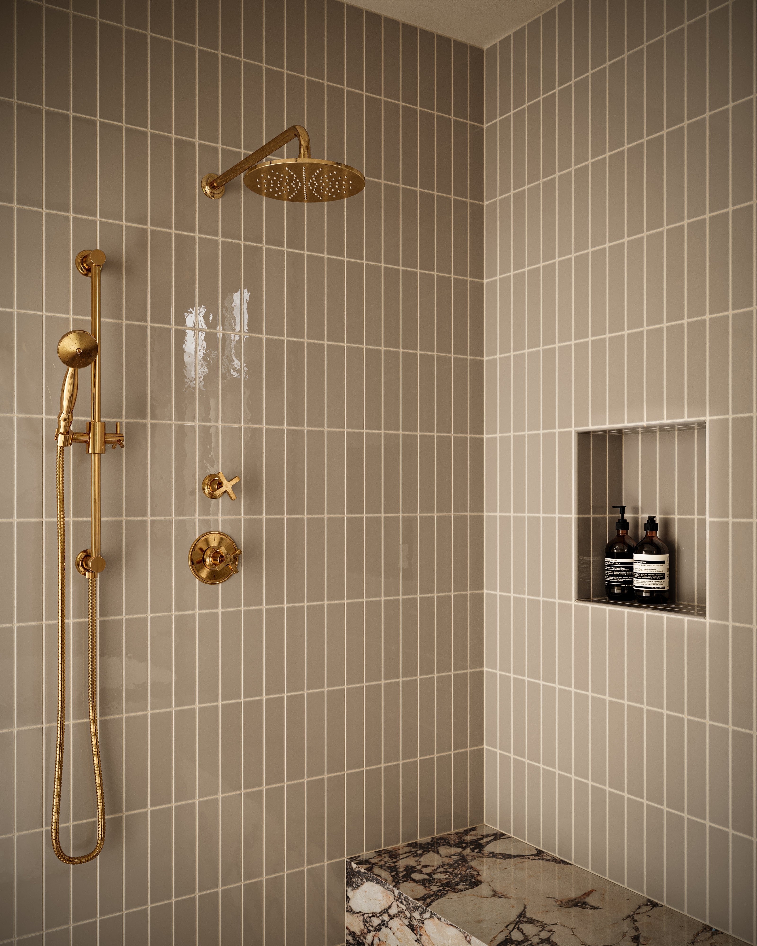 Quick Ship 2x8 Natural Press Tile in Sawtooth Gloss
