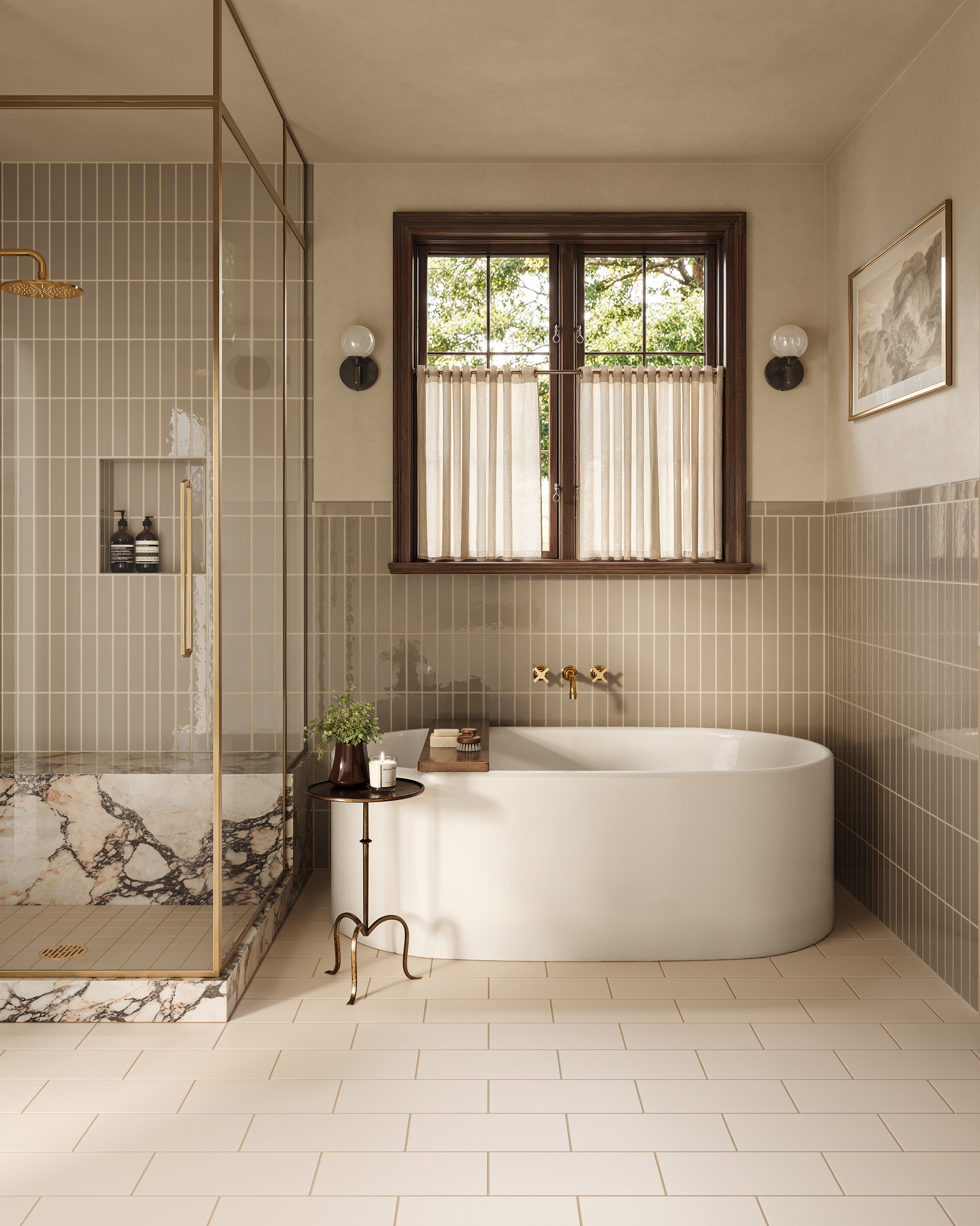 6x12 Natural Press Ceramic Tile in Full Sail Matte