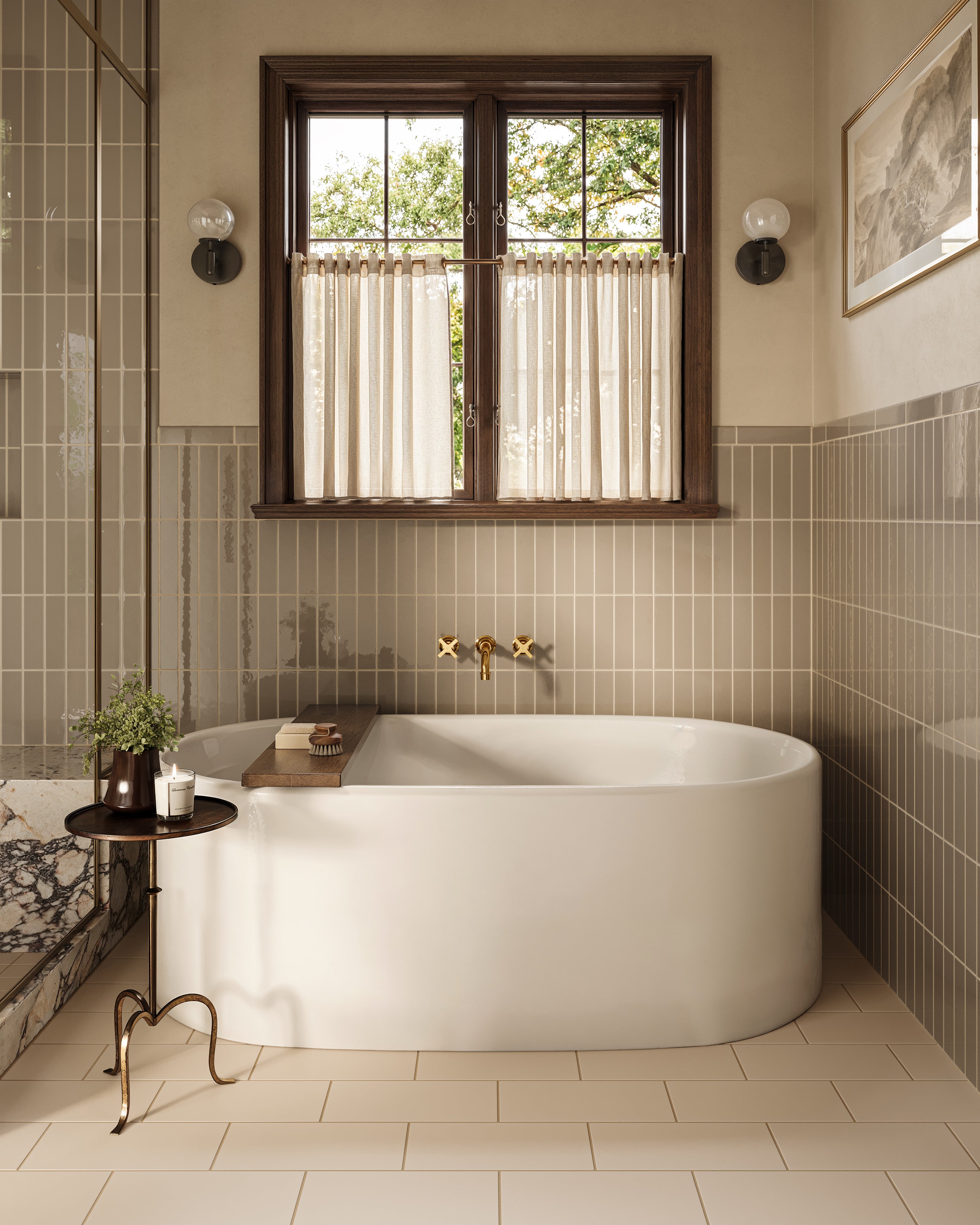6x12 Natural Press Ceramic Tile in Full Sail Matte