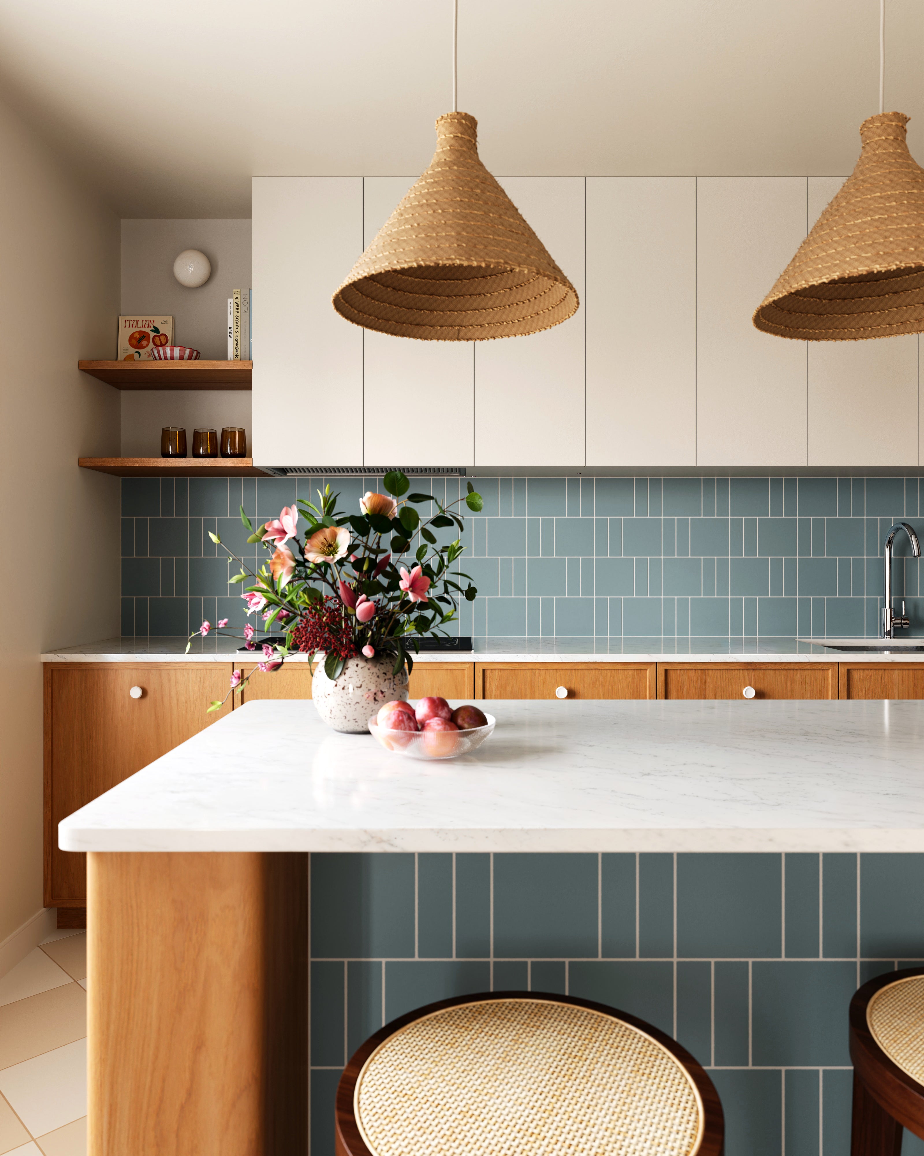 6x6 Natural Press Ceramic Tile in North Fork Matte