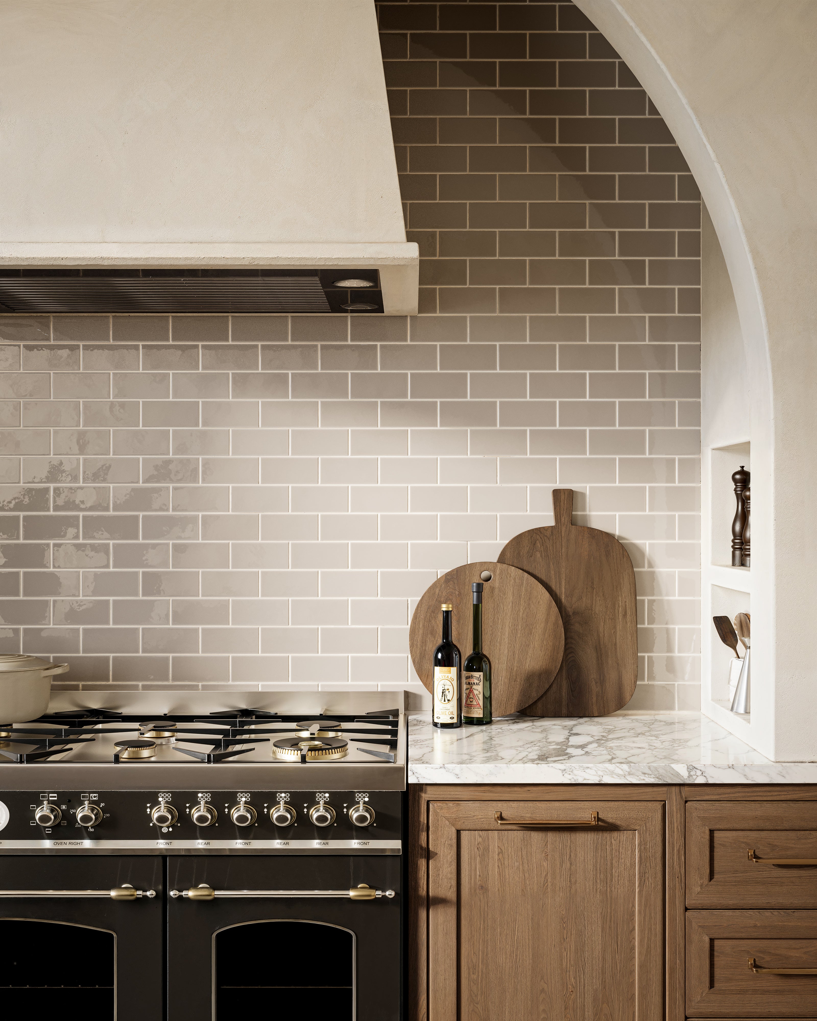 3x6 Natural Press Ceramic Tile in Sawtooth Gloss