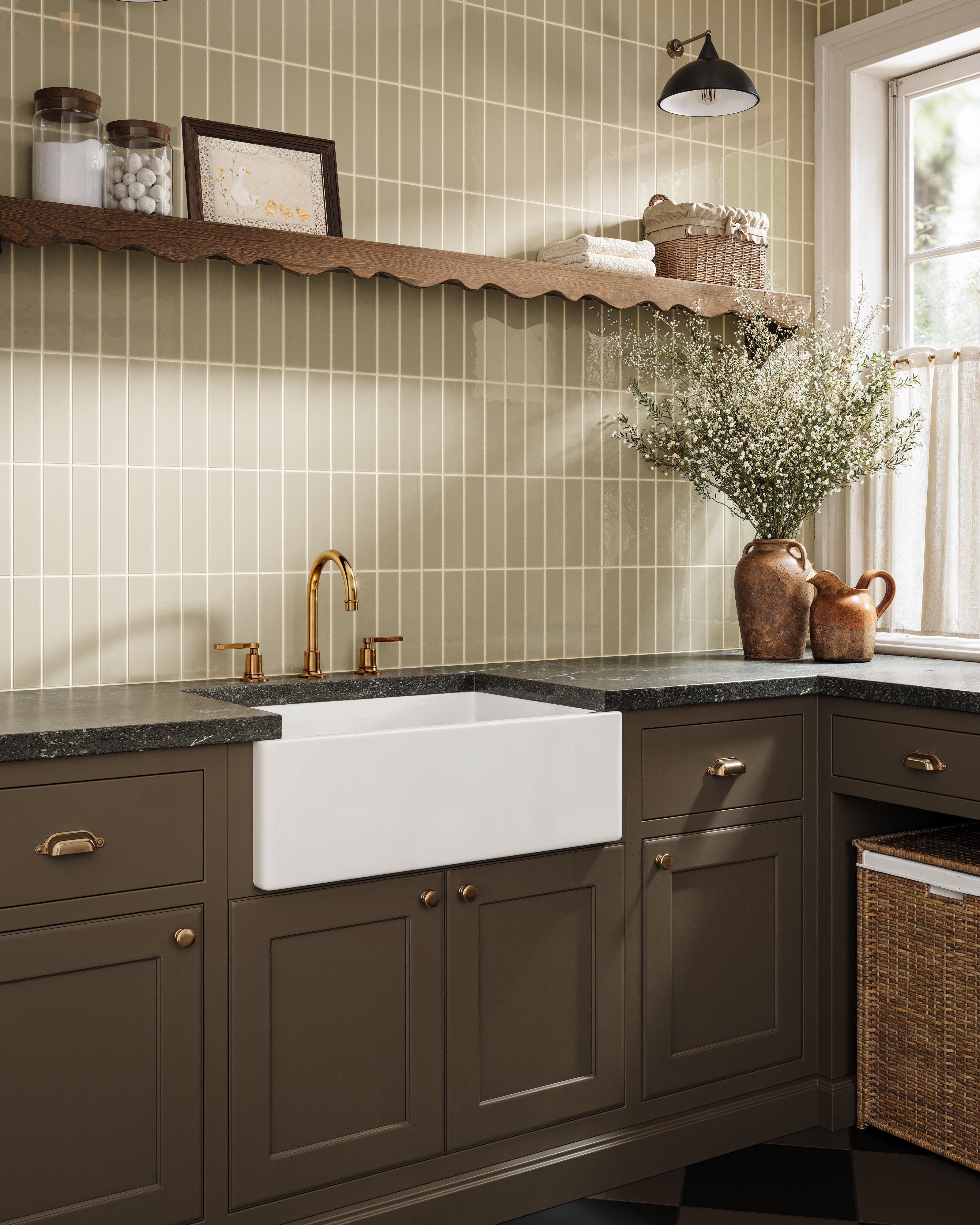 2x8 Natural Press Tile in Morel Gloss