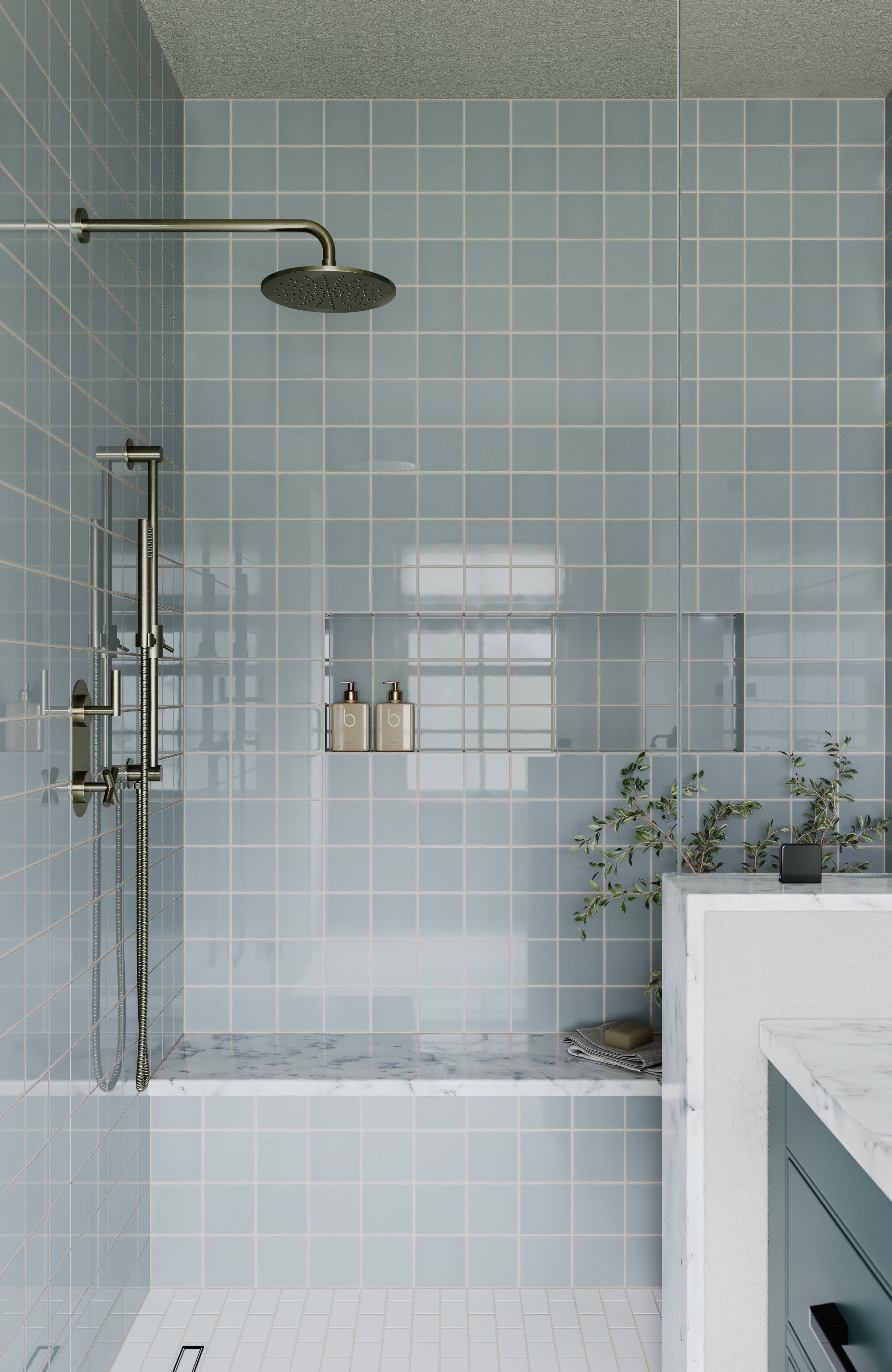 Contour & Foundry Positioning Bar Kit - Less Hand Shower in Satin Nickel