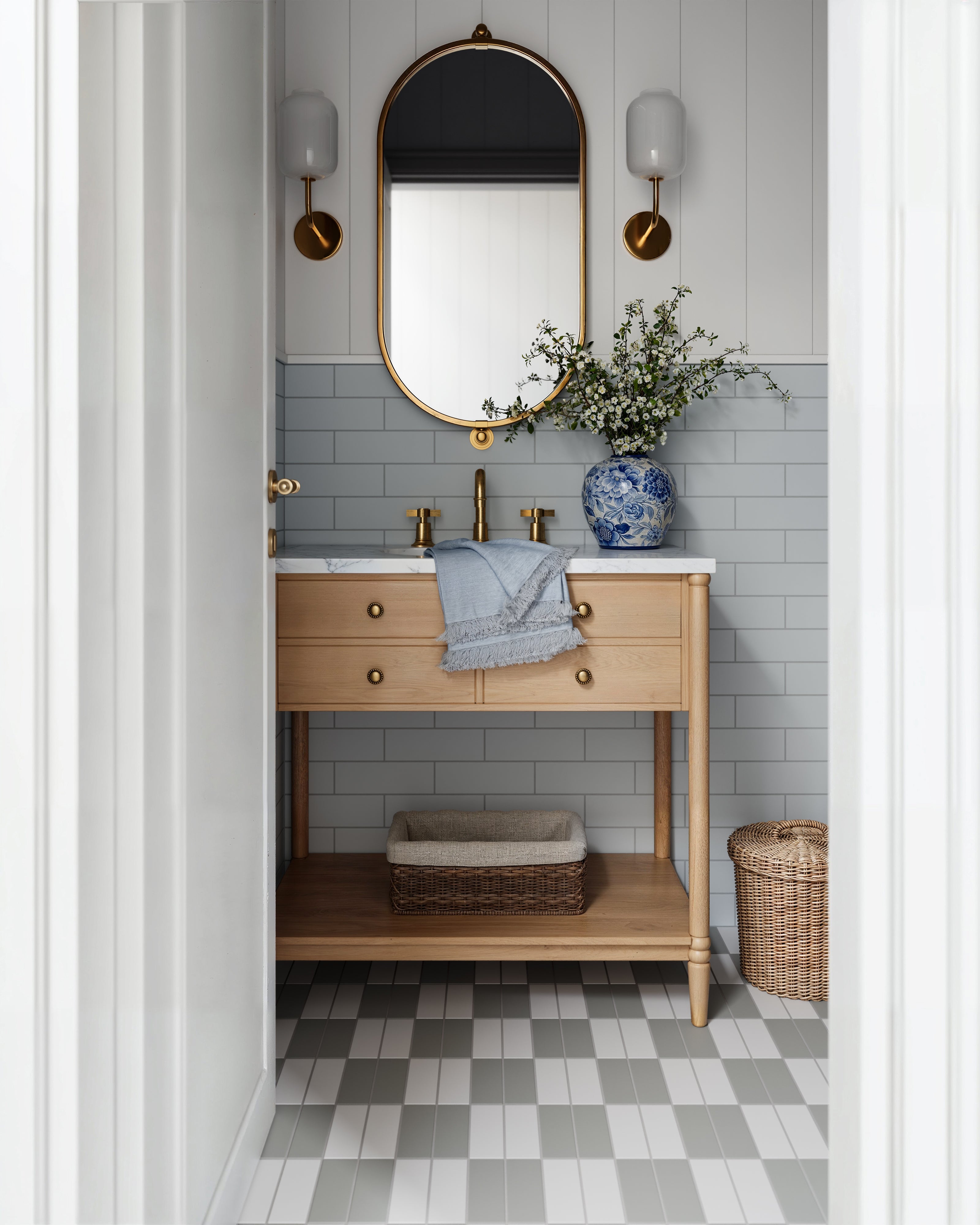 2x6 Natural Press Ceramic Tile in Salt Creek Matte