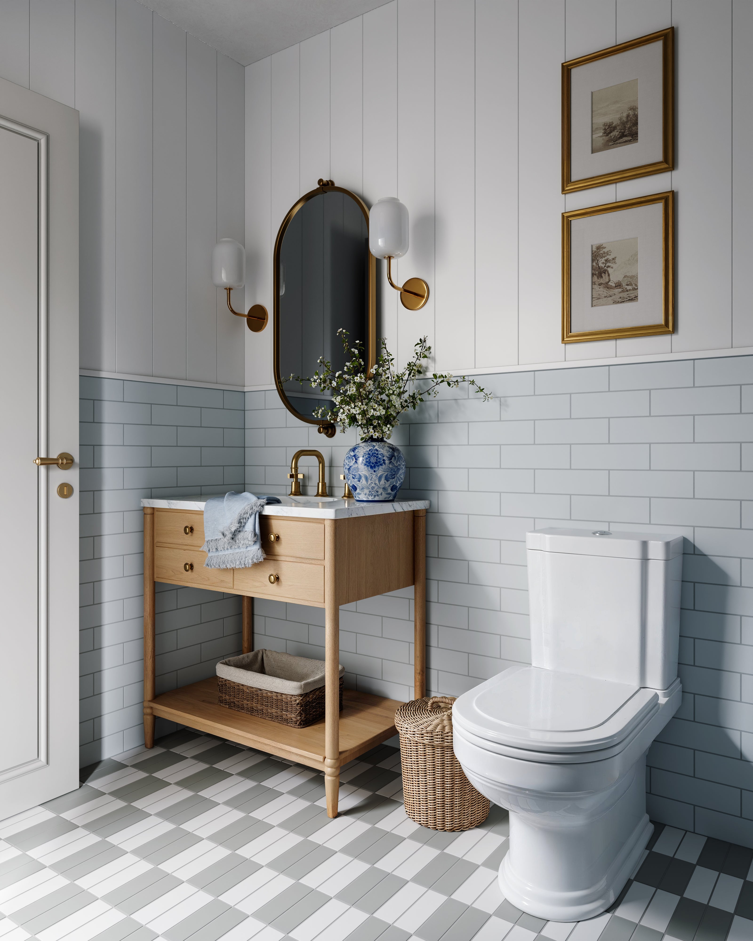 3x9 Natural Press Ceramic Tile in Alberta Blue Matte