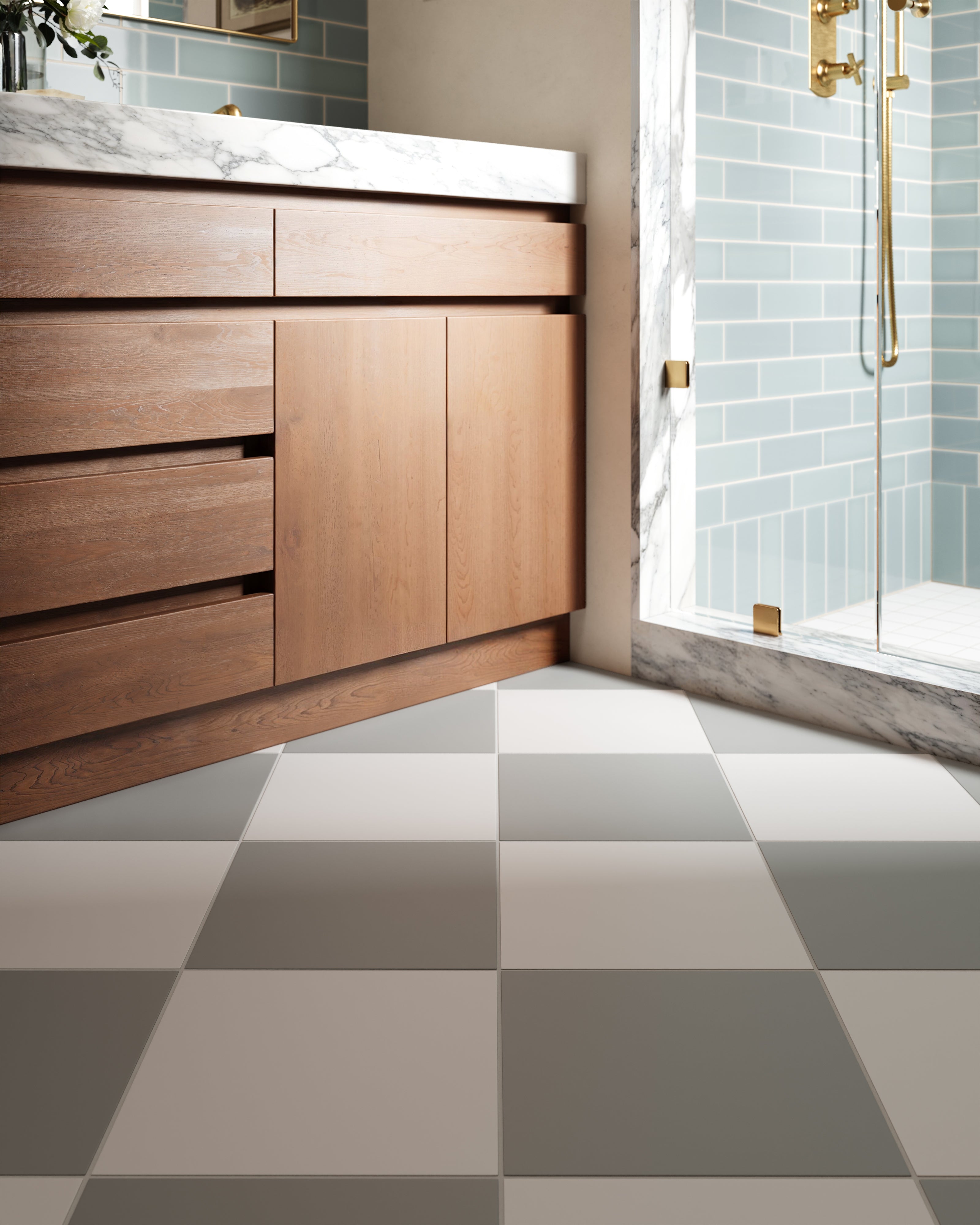 12x12 Natural Press Ceramic Tile in Salt Creek and Puget Sound
