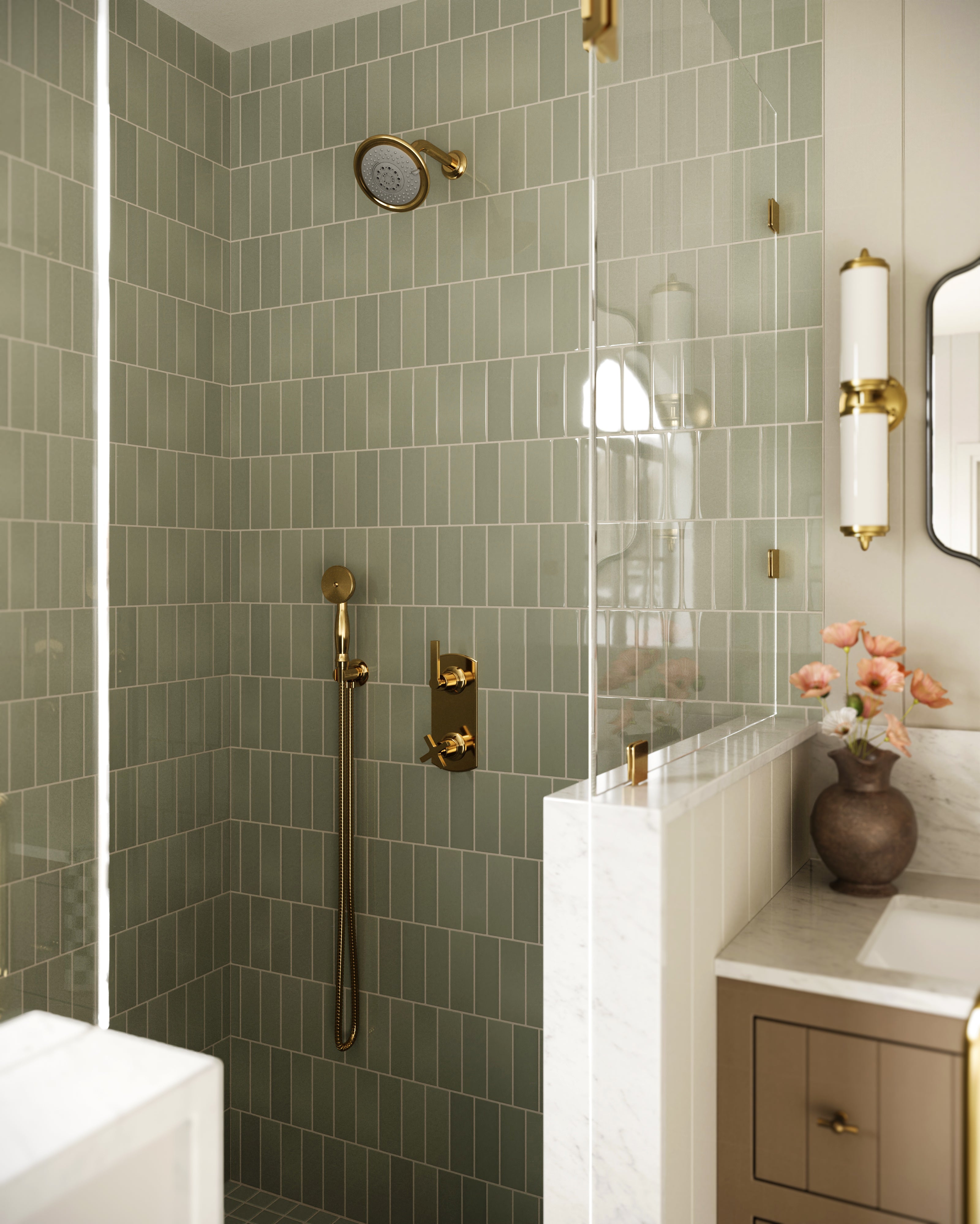 Shower 3" Traditional Hand Shower in Polished Brass