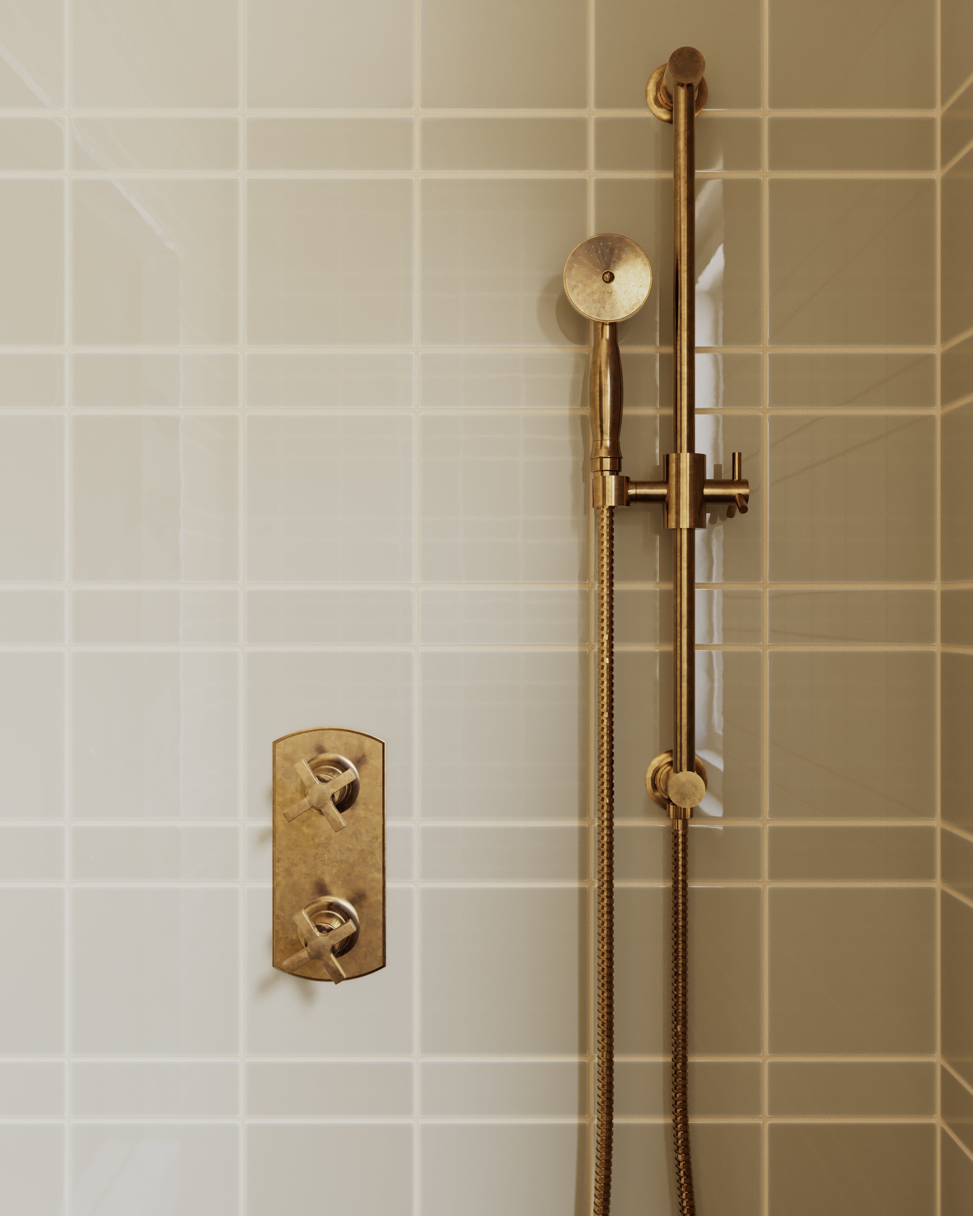 Emerson Wall Elbow with Hook Kit - Less Hand Shower in Uncoated Polished Brass