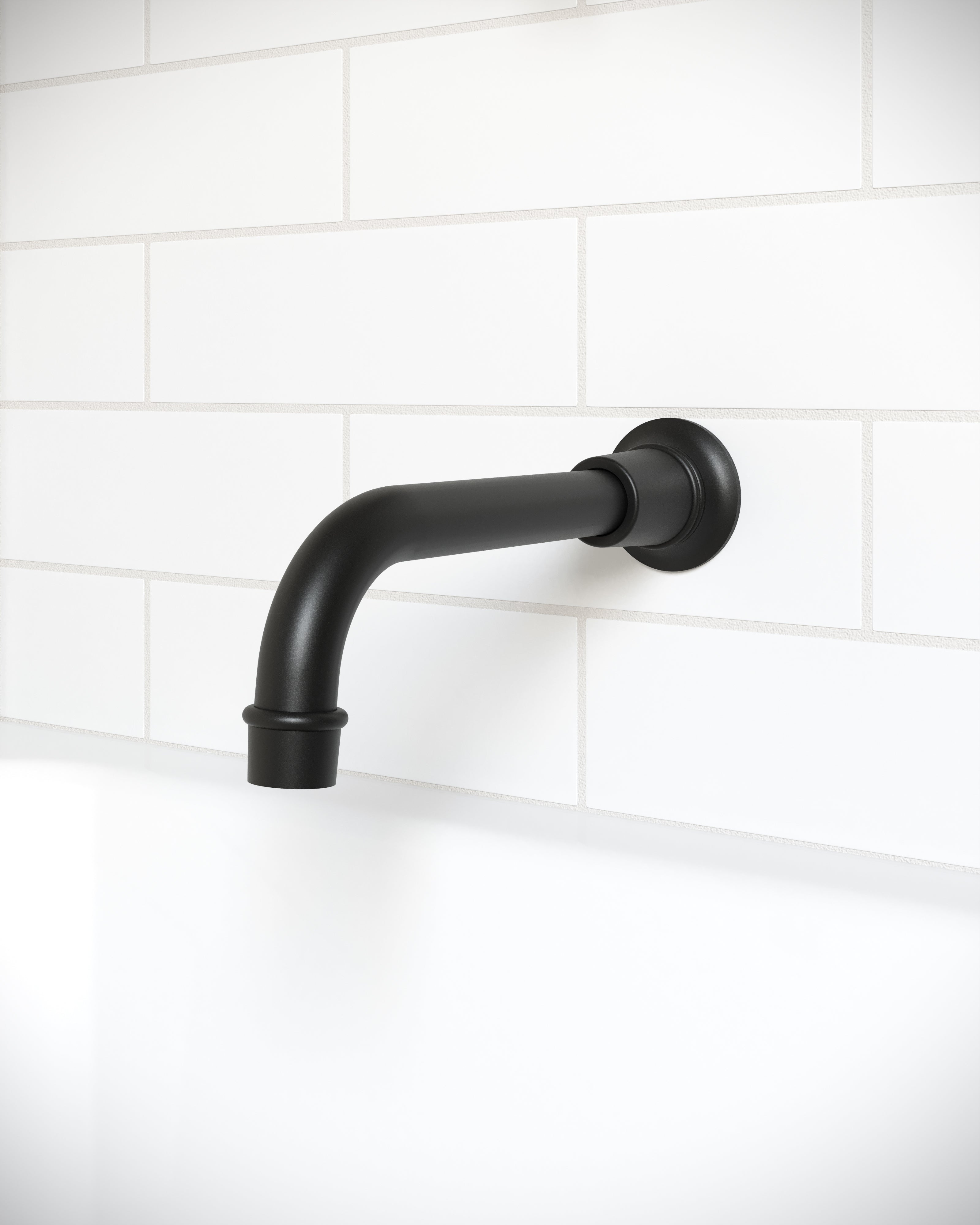 Emerson Wall Mount 8.25" Spout in Matte Black