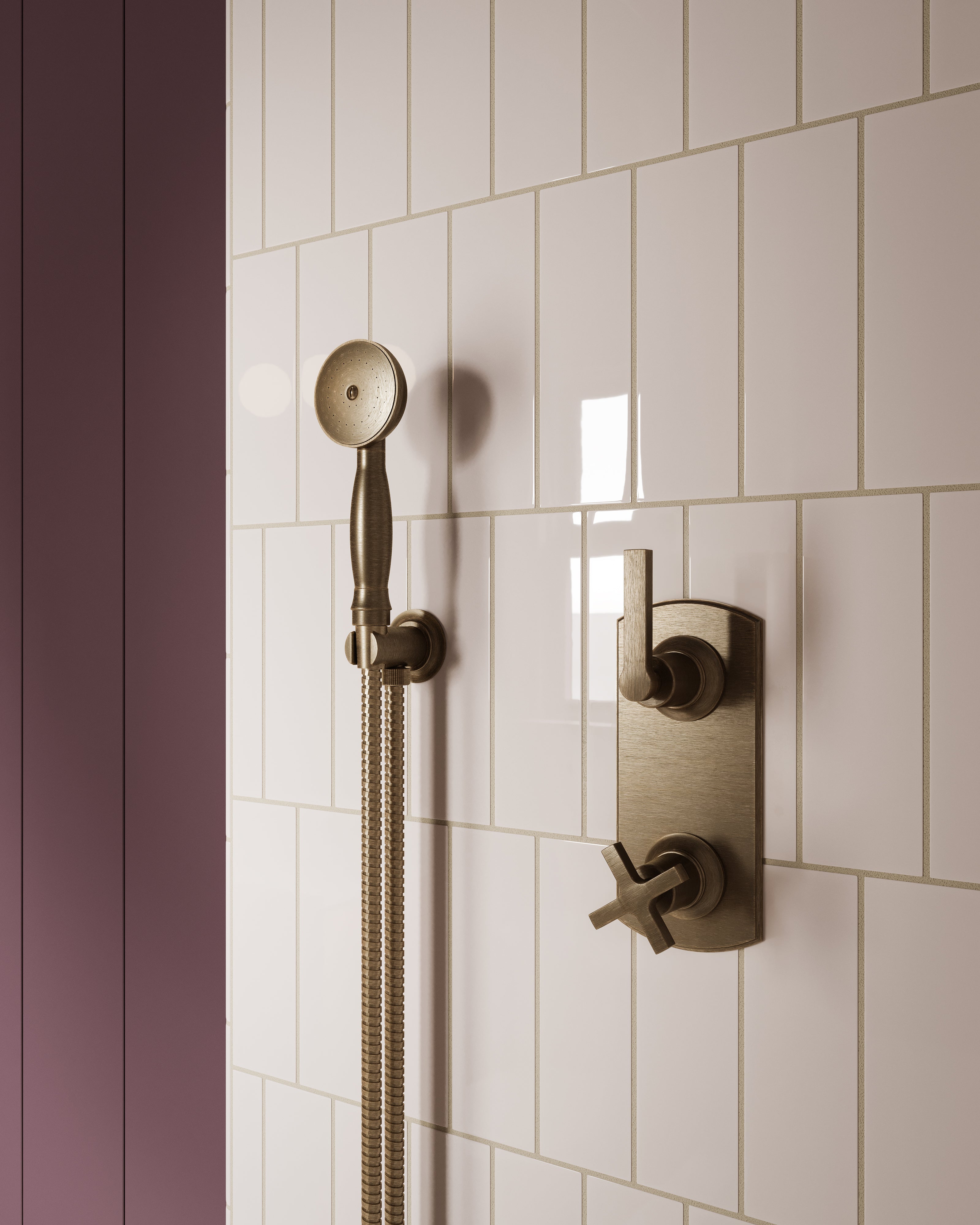 Emerson Wall Elbow with Hook Kit - Less Hand Shower in Antique Brass